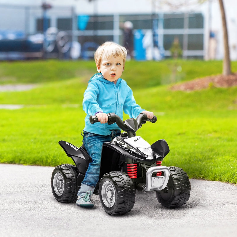 Electric Quad Bike for Kids with LED Headlights and 2.8 km/h Speed, Black
