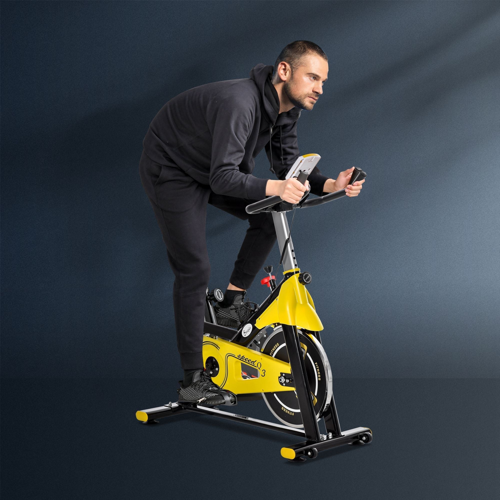 Bike Trainer, Height-Adjustable Exercise Fitness, Steel and ABS