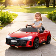 Audi Licensed Children's Electric Car with Remote Control and Safety Belt, Red and Black