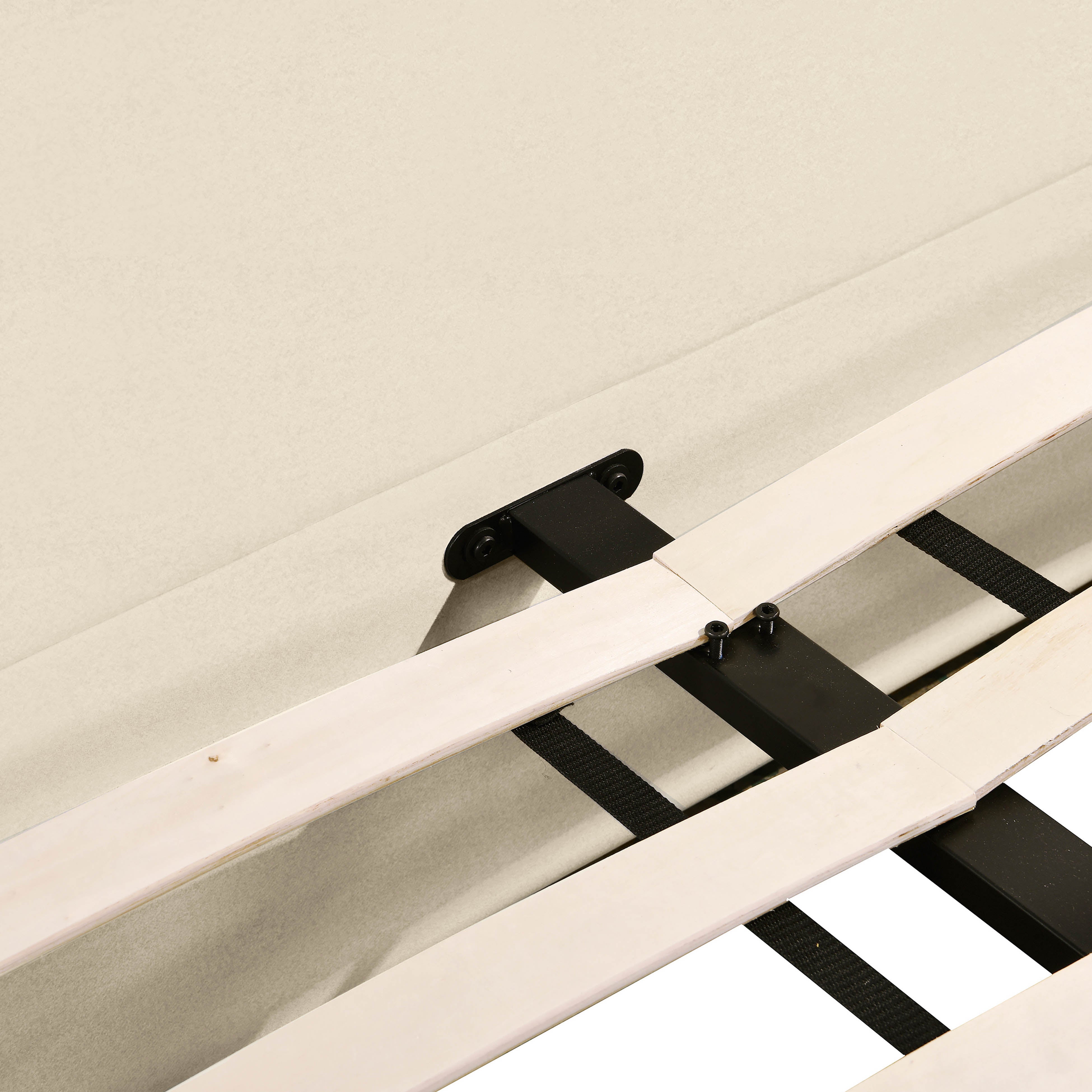 Ophelia Super King Bed Faux Wool Cream