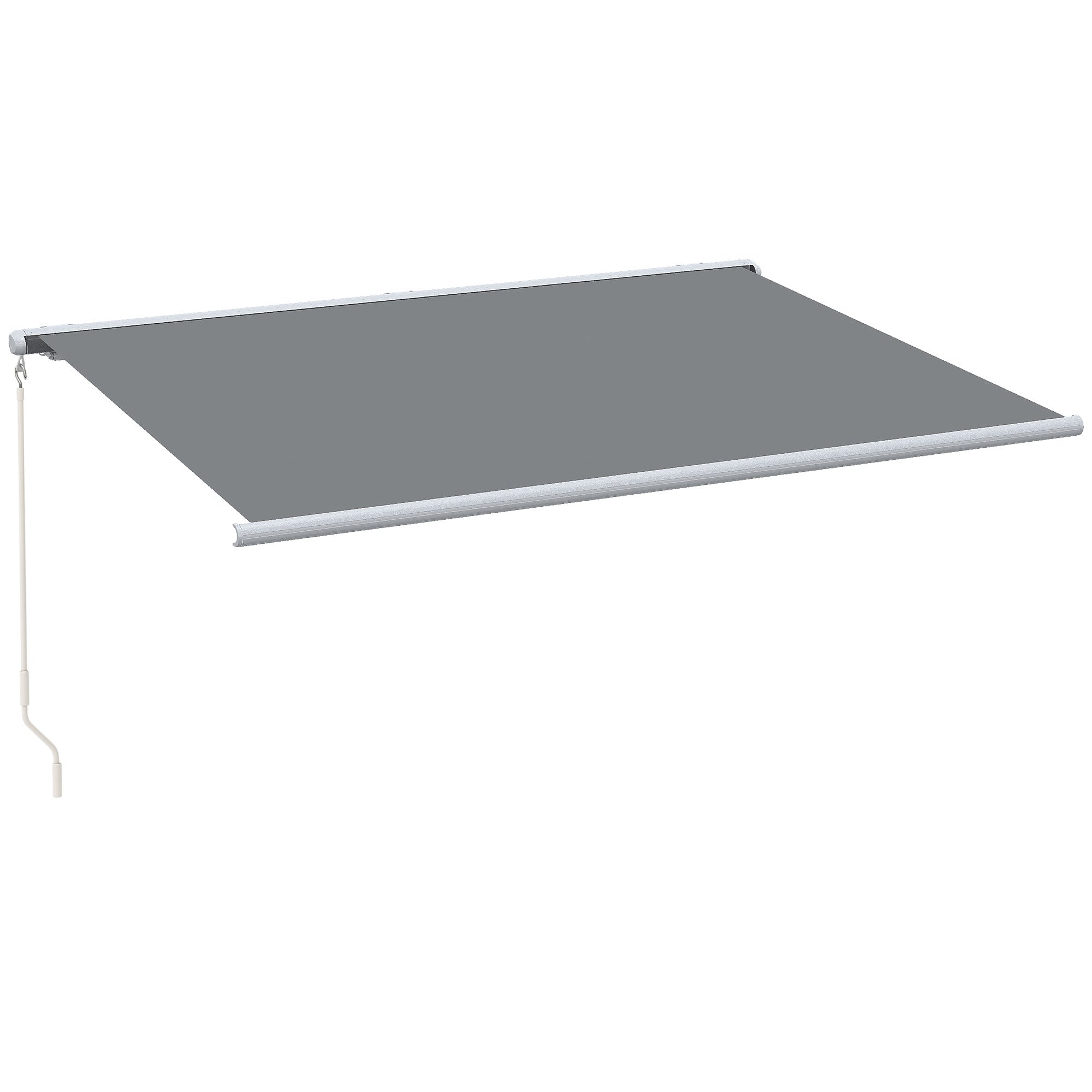 4x3m Retractable Awning, Full Cassette Electric/Manual with Remote Controller, Grey