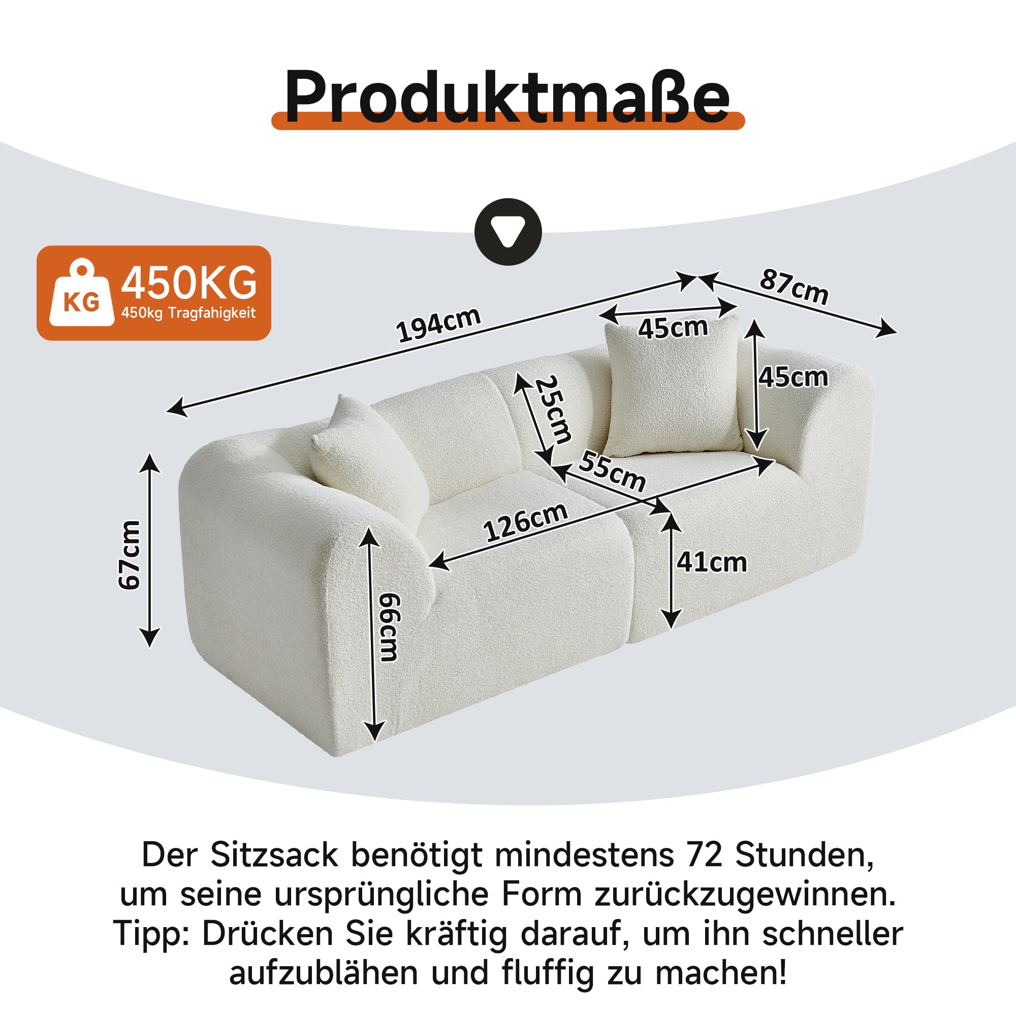 2-Seater Loveseat Space-Saving with Cushions - Velvet