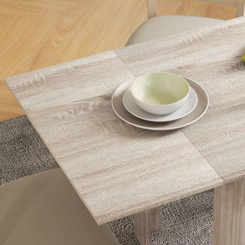 Four-Seater Drop Leaf Dining Table Expanding, Wood Effect