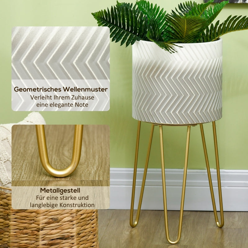 Flower Pots Set of 2 Plant Stands Metal