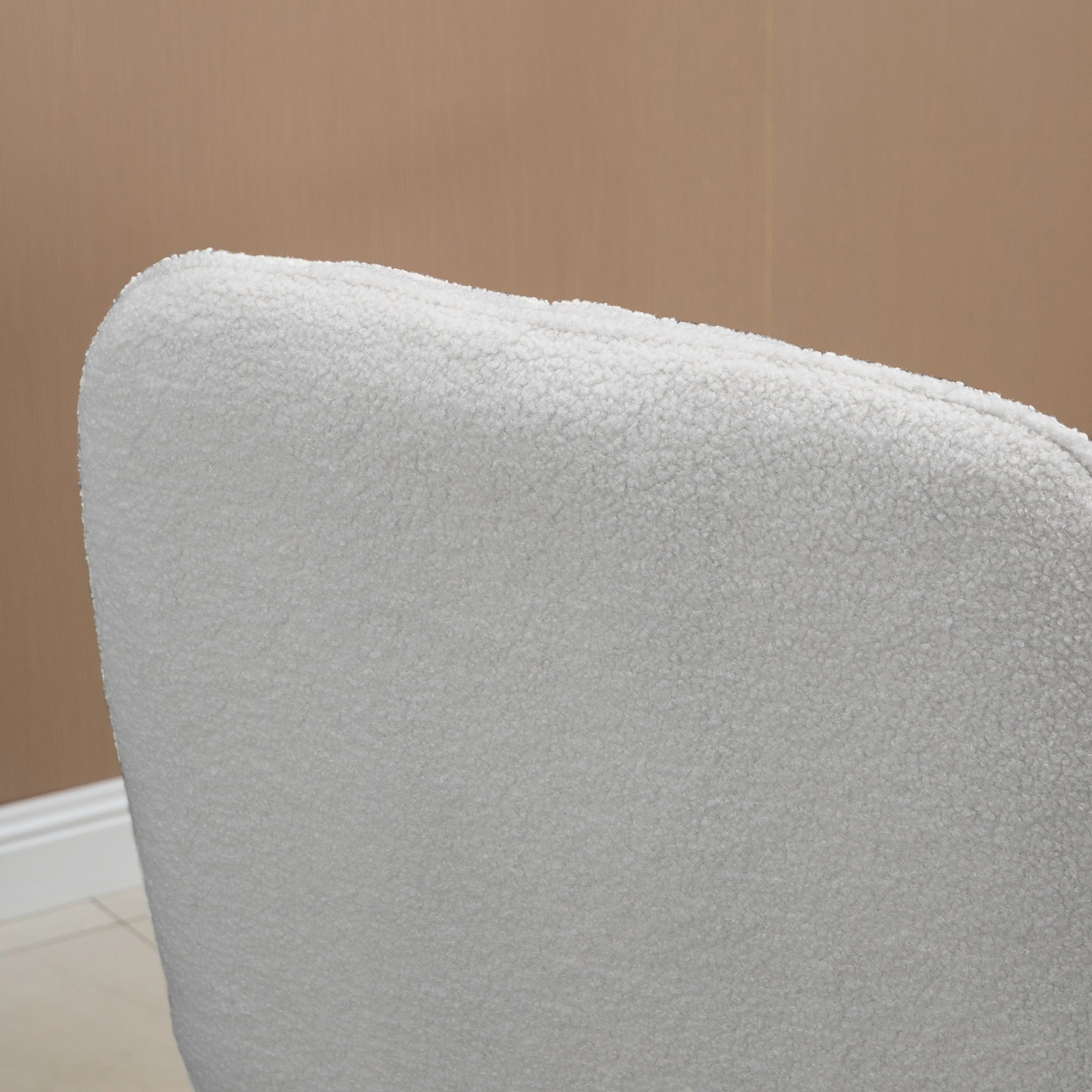 Rocking Chair Upholstered Relaxing 150 kg Sherpa Fleece Grey