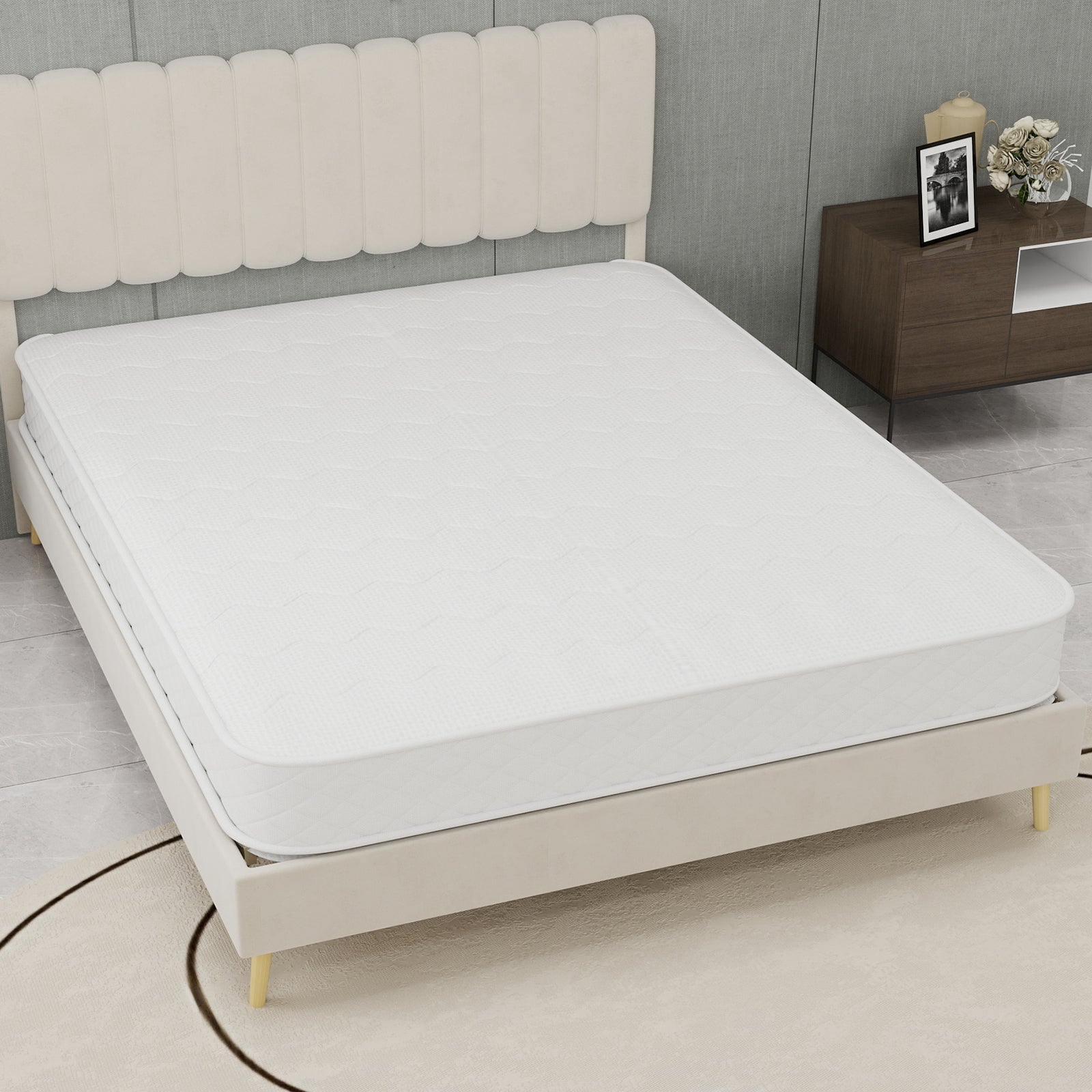 3D Breathable Mattress Dual Support Back Care 140x200cm 23cm - White