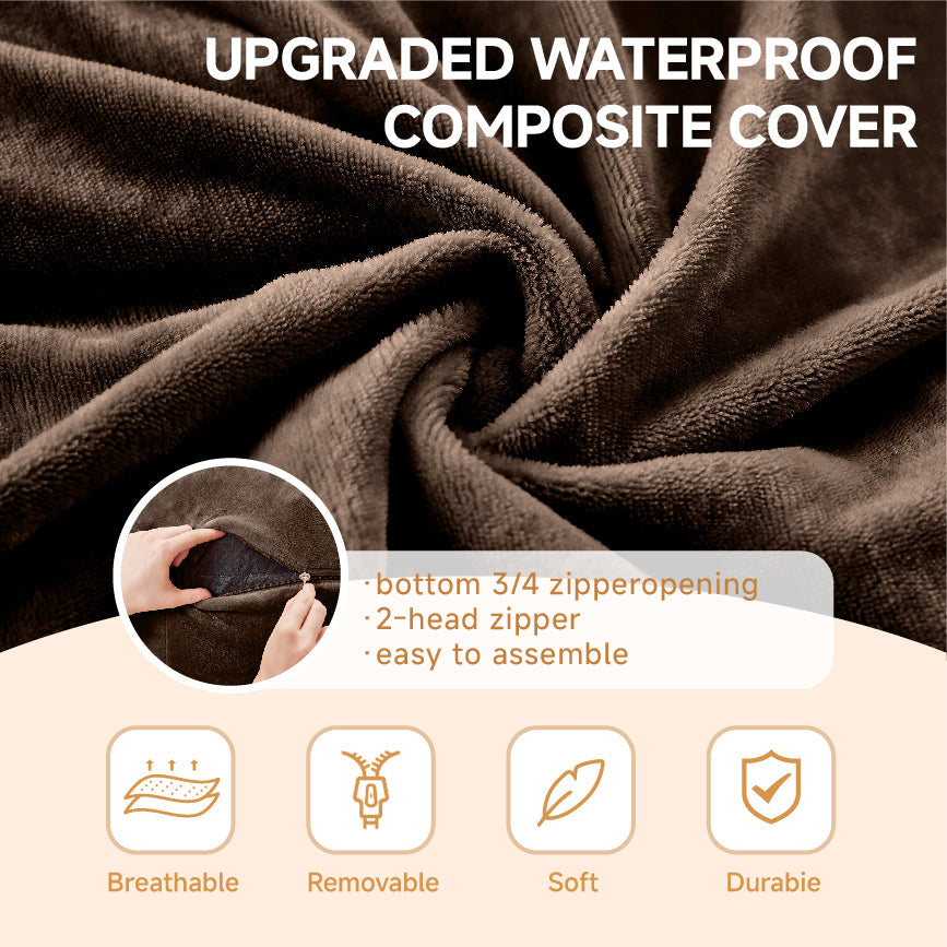 150 Beanbag Sofa Chair, Soft Comfortable Reading, Brown