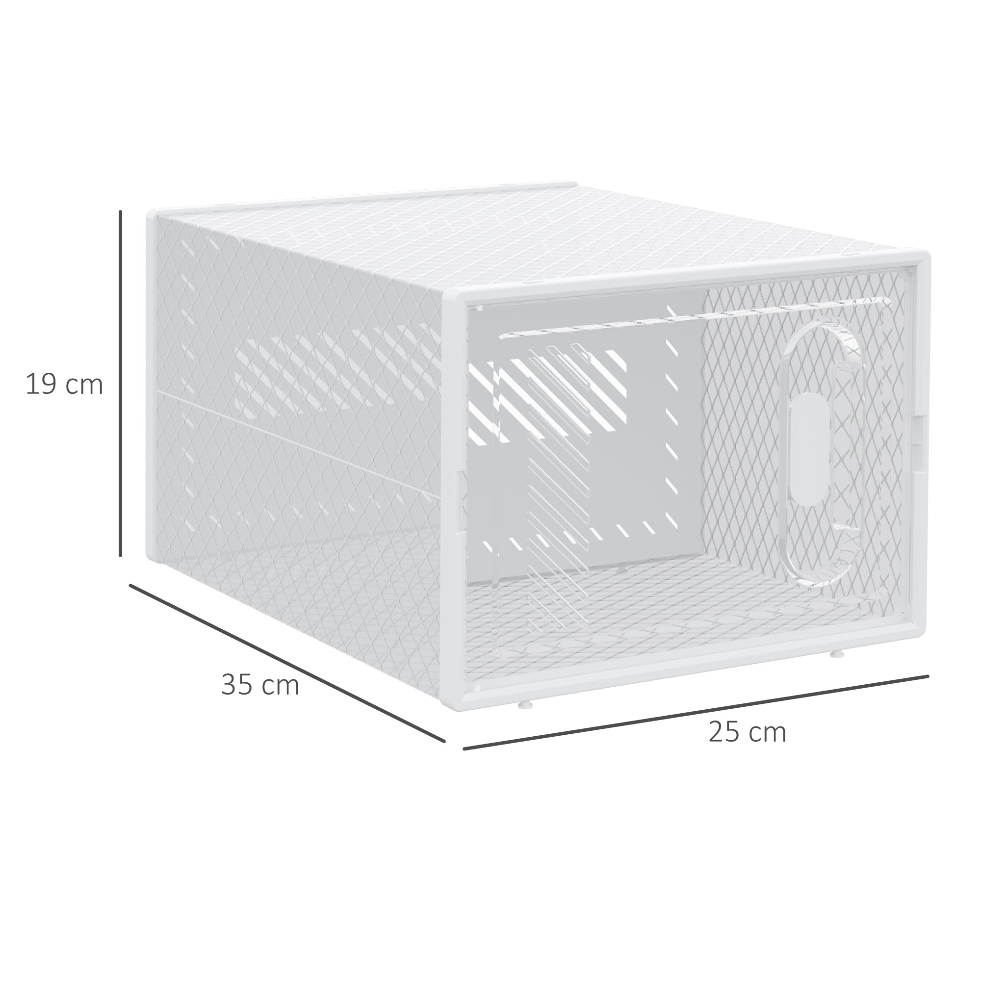 Shoe Cabinet Modular 8 Compartments Transparent Plastic