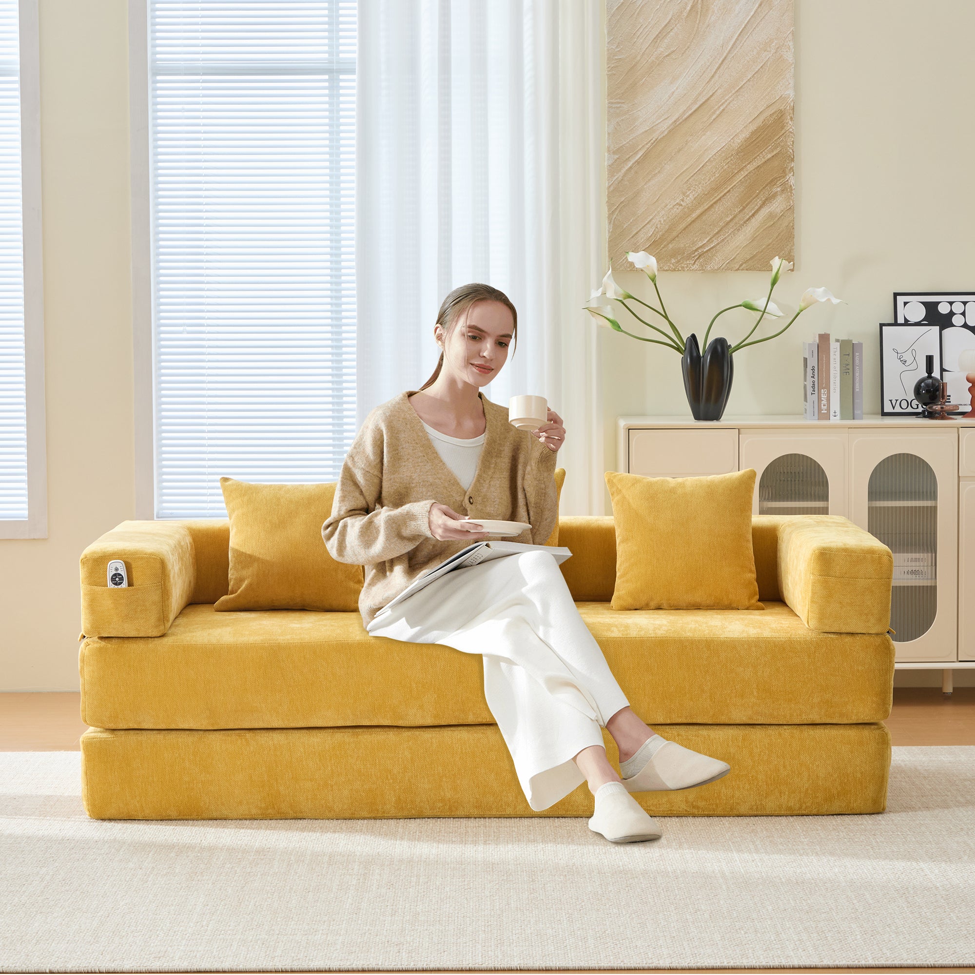 Modular Sofa, Super Soft Combinable Storage, Chenille Fabric