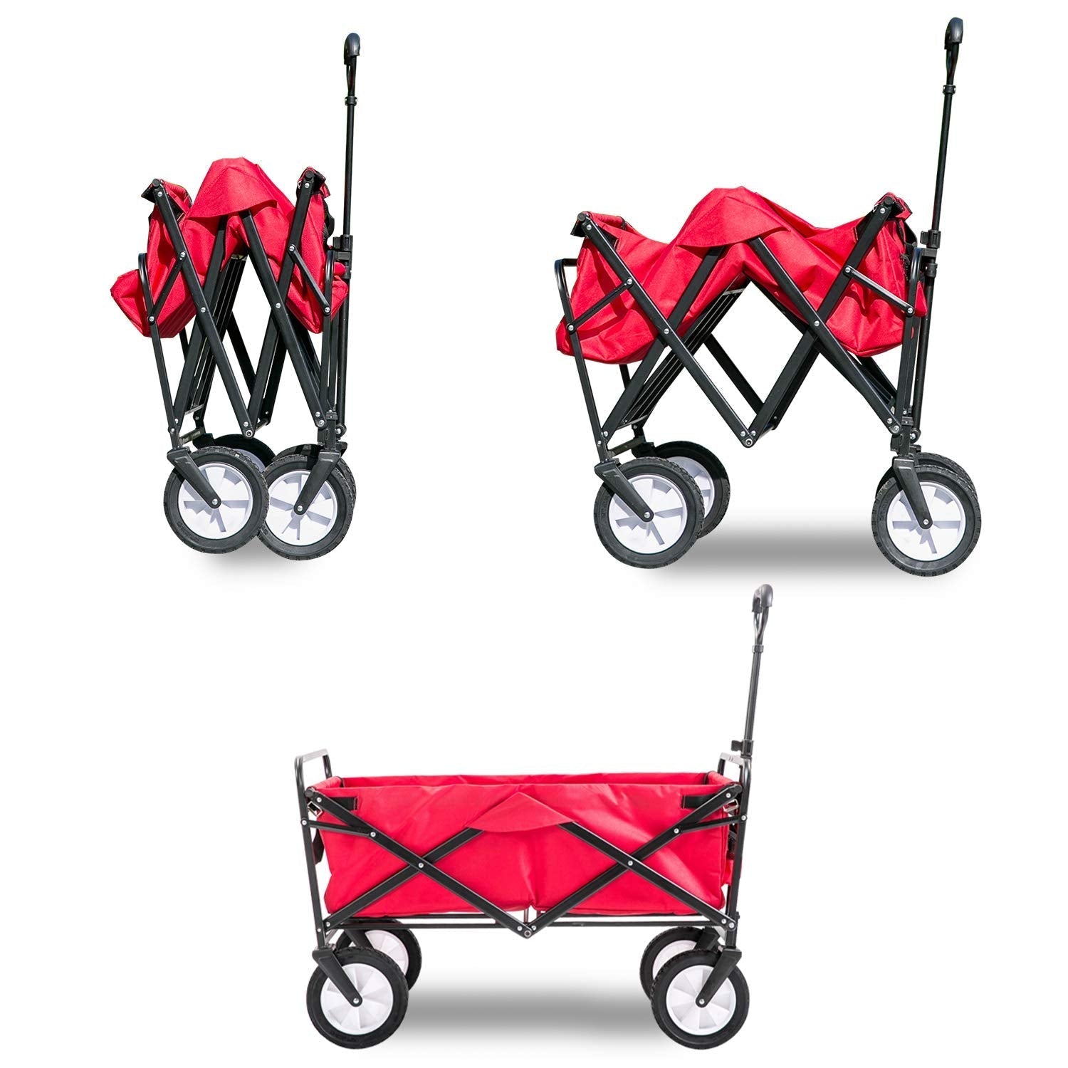 Garden Cart: Foldable Pull Wagon, Collapsible, Portable, Folding