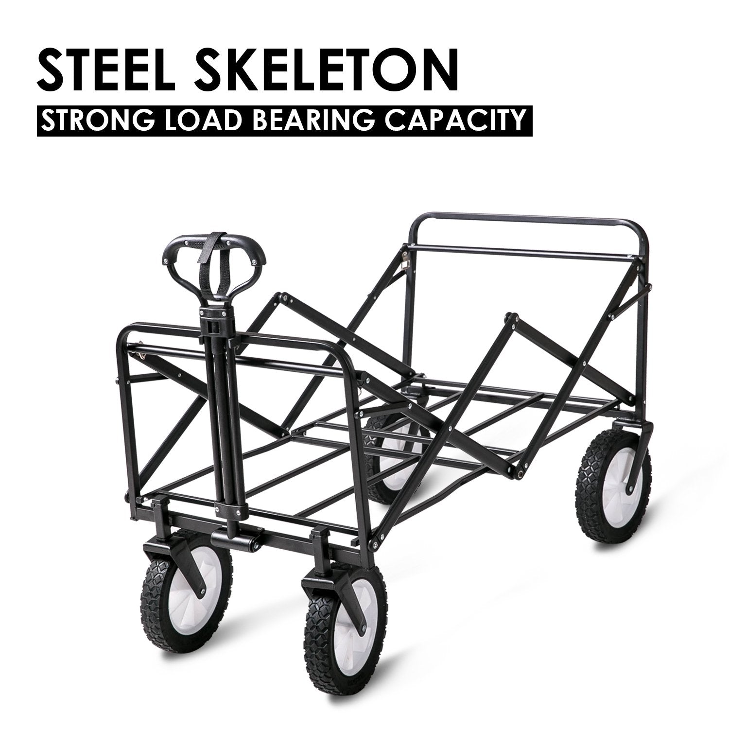 Garden Cart: Foldable Pull Wagon, Collapsible, Portable, Folding