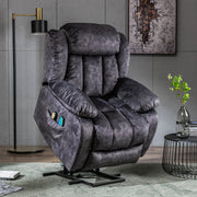 Power Massage Lift Recliner Chair with Heat & Vibration for Elderly - Antiskid Fabric
