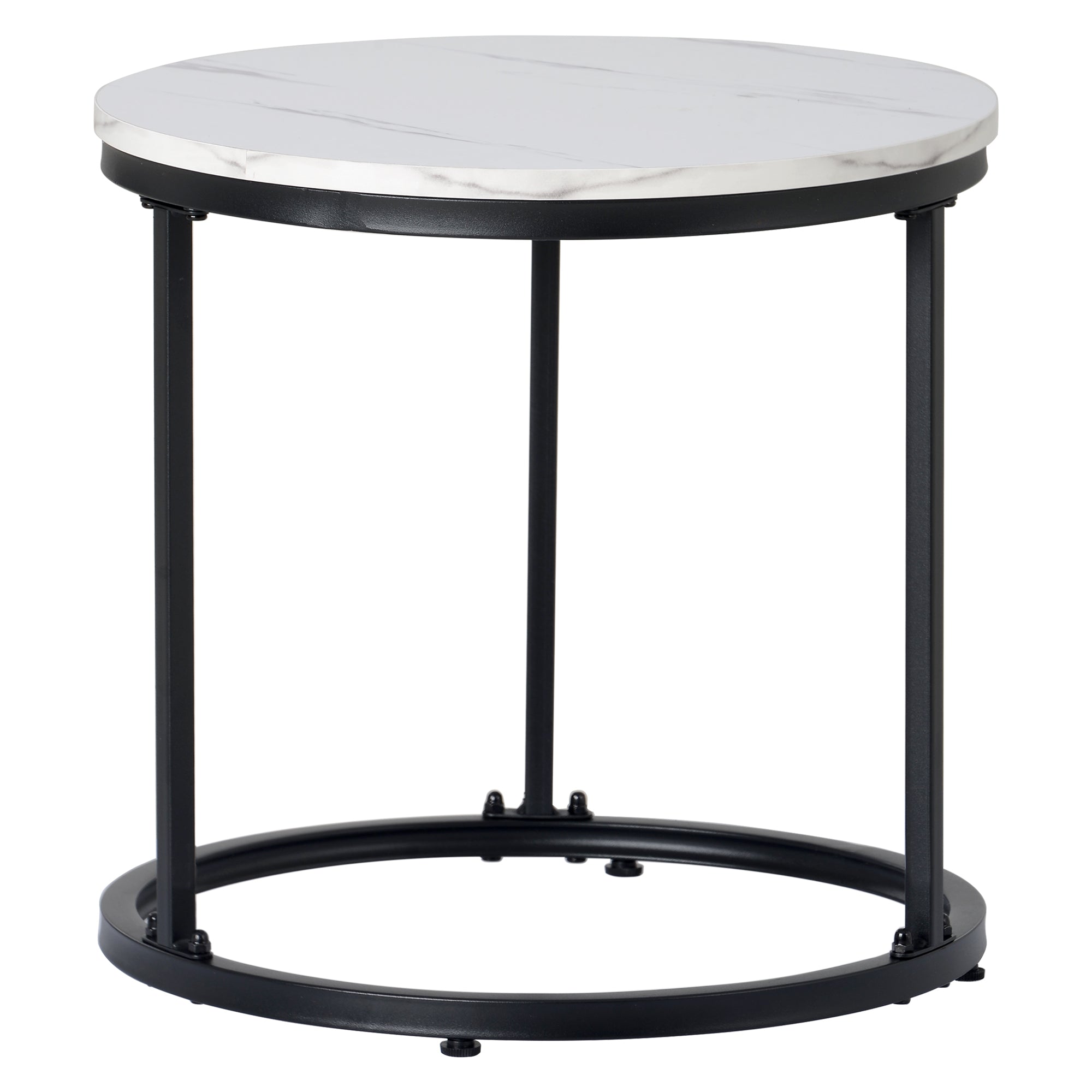 Round Coffee Table Set of 2, Nested Side Table for Living Room
