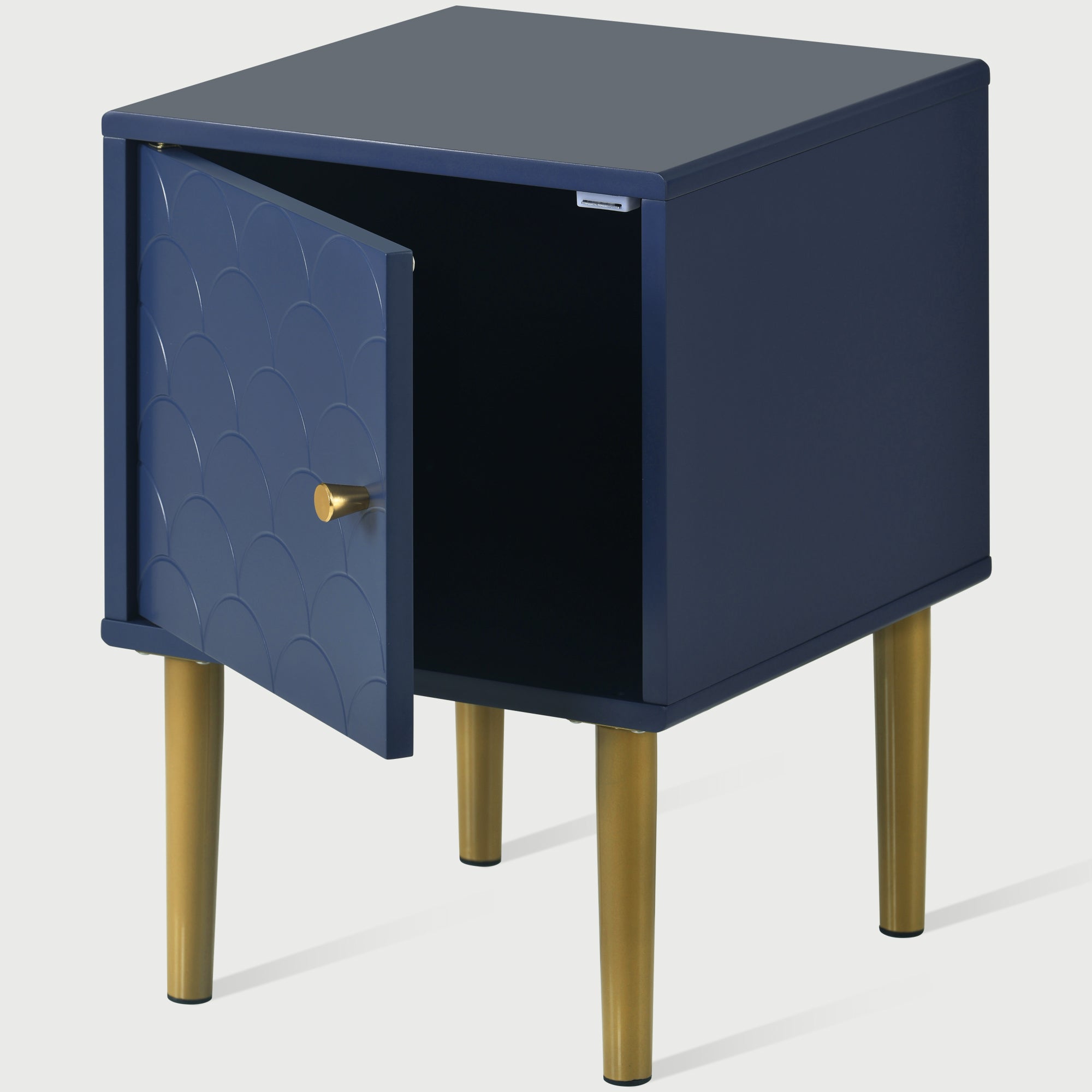 Bedside Table, Nightstand, Side Table, Sofa Table for Bedroom, Navy Blue