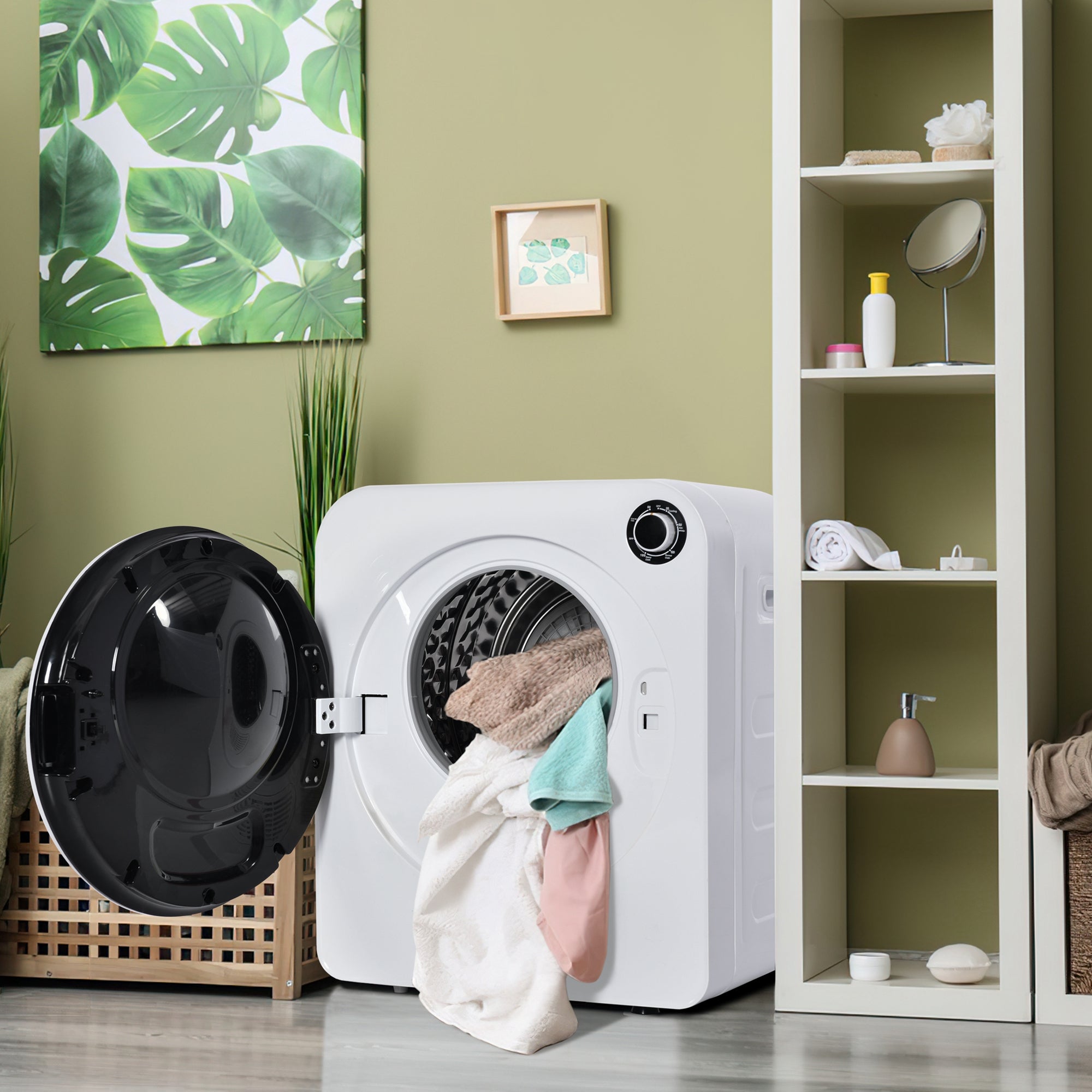 Vented Tumble Dryer, 3 kg, 830 W, Triple Filter, 5 Programs, Wall-Mountable, White Stainless Steel