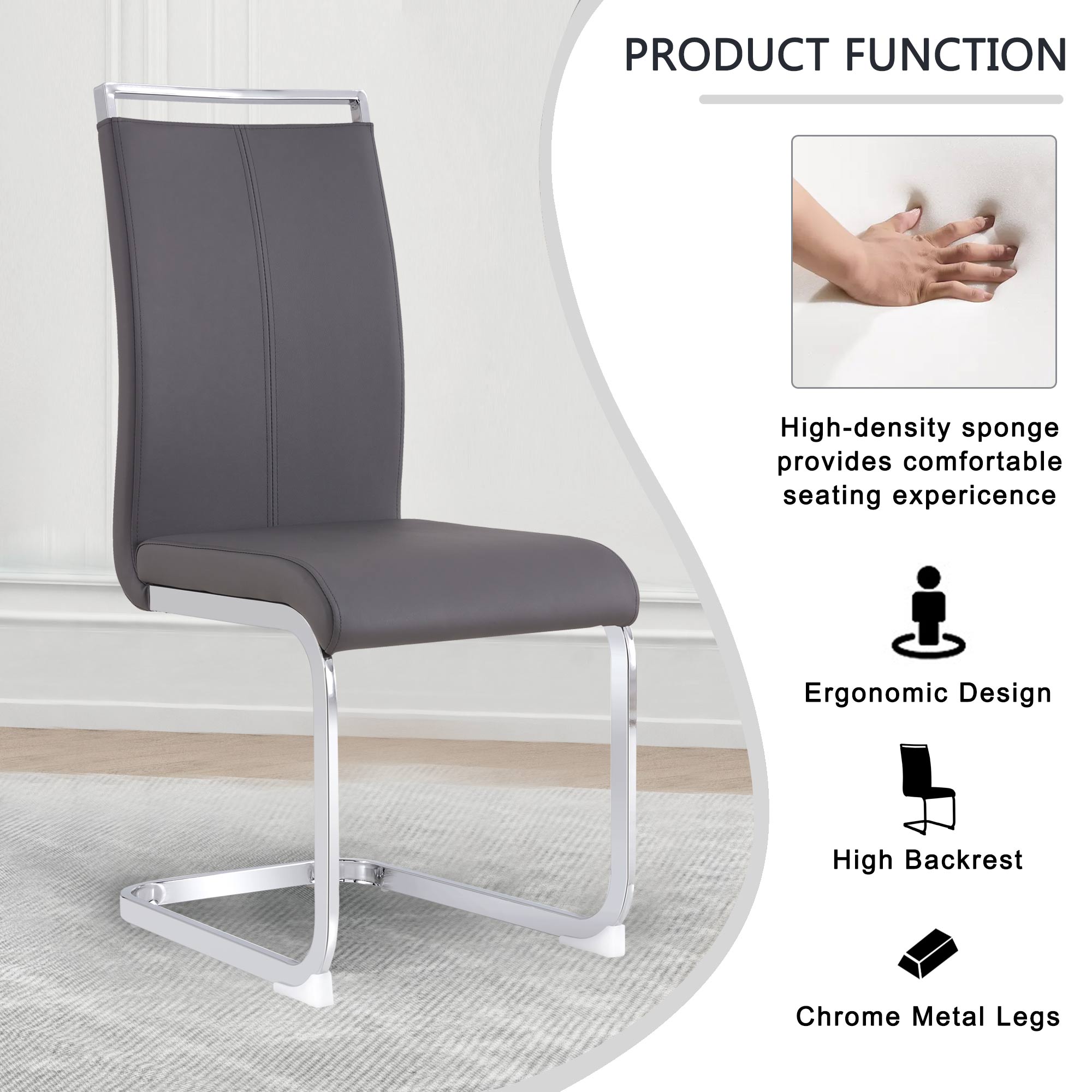 Cantilever chair (Set of 4)