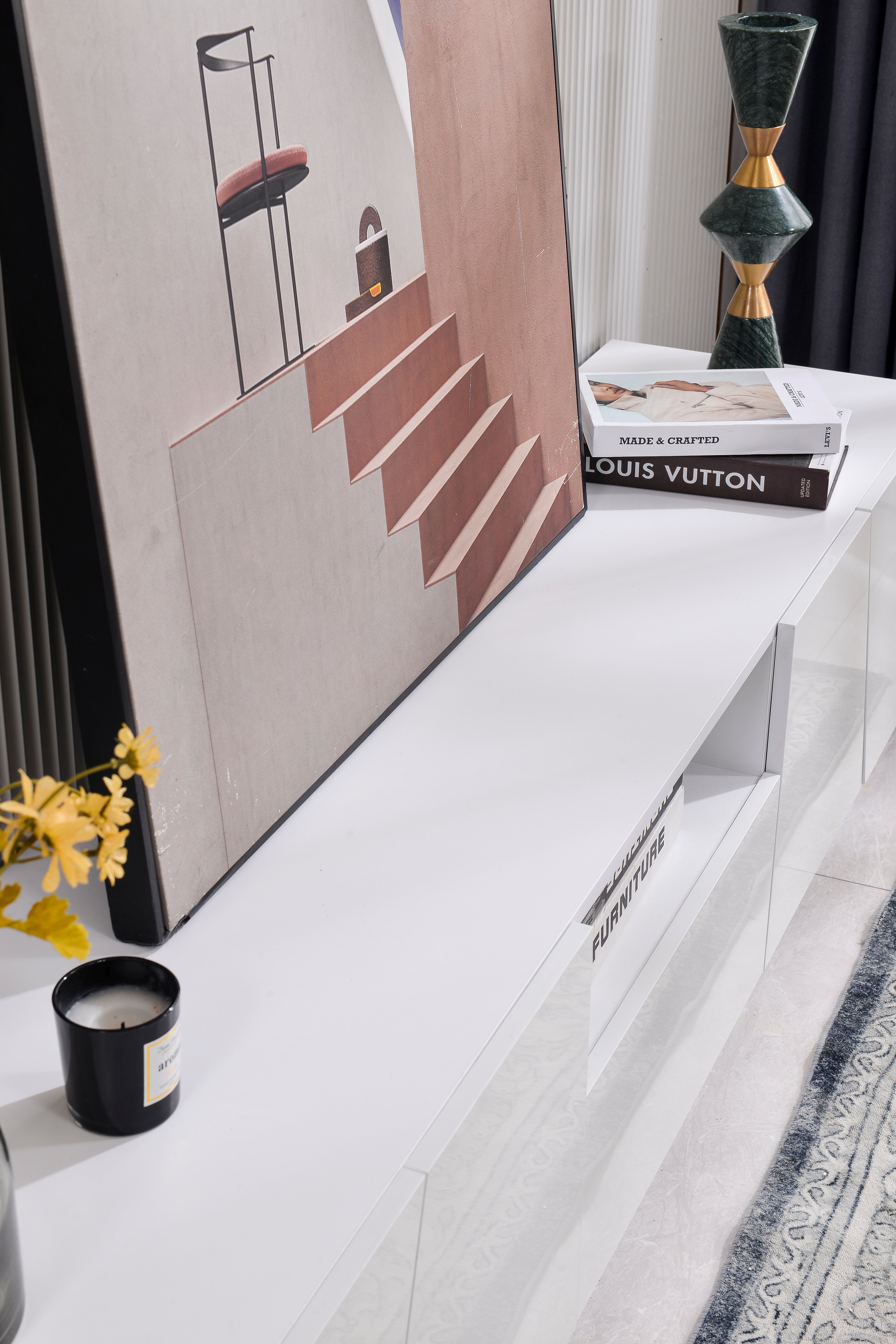 TV Cabinet, Modern 170 cm Diagonal Patchwork