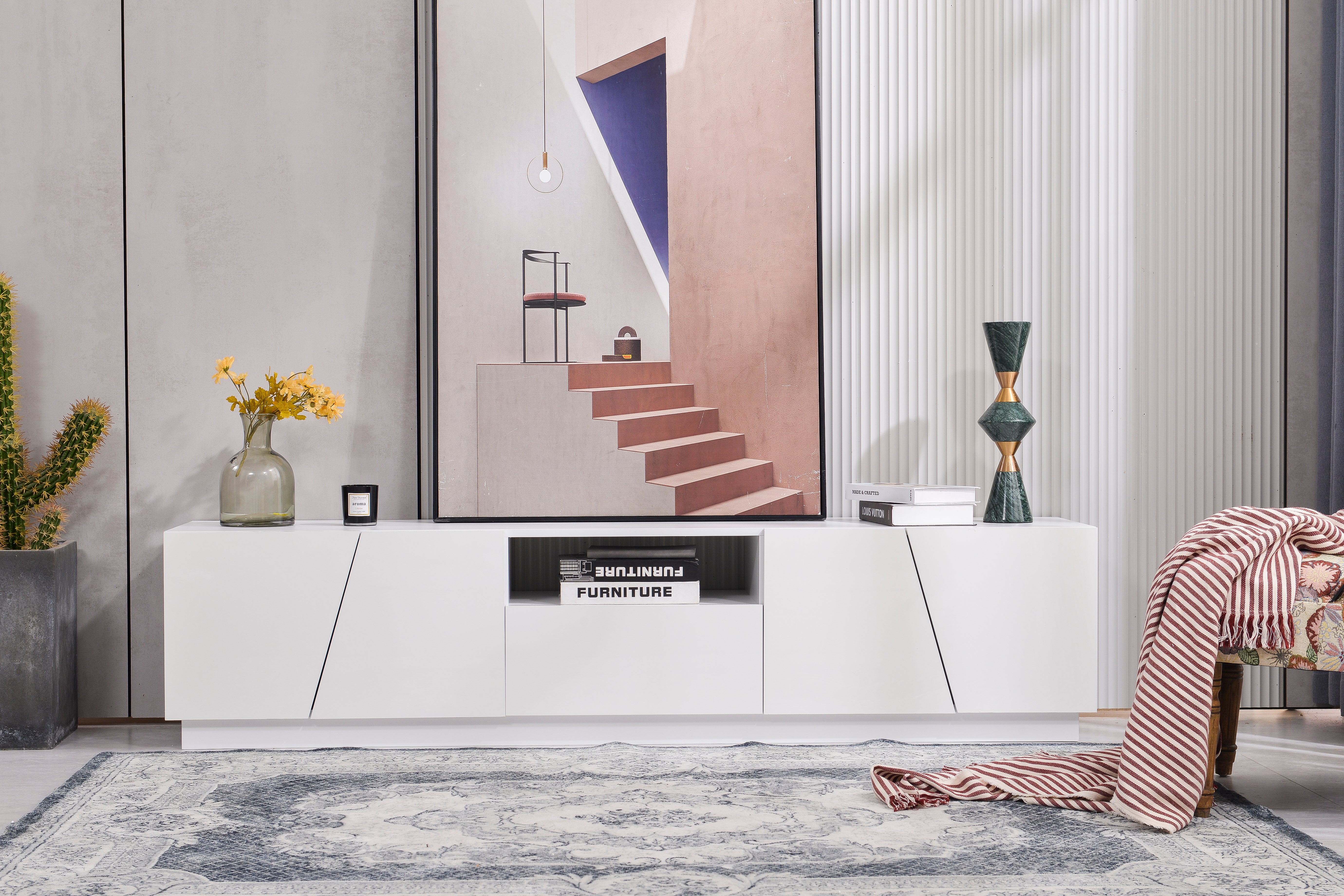 TV Cabinet, Modern 170 cm Diagonal Patchwork