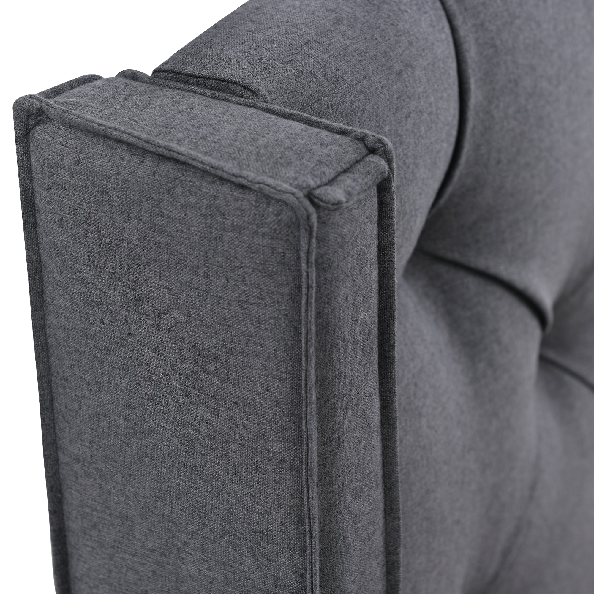 Hydraulic Double Upholstered Bed 160x200cm, Metal Frame with Storage, Gray Cotton