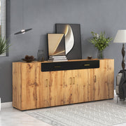 Sideboard Cabinet Storage 4 Doors 2 Drawers 208cm Buffet, Kitchen