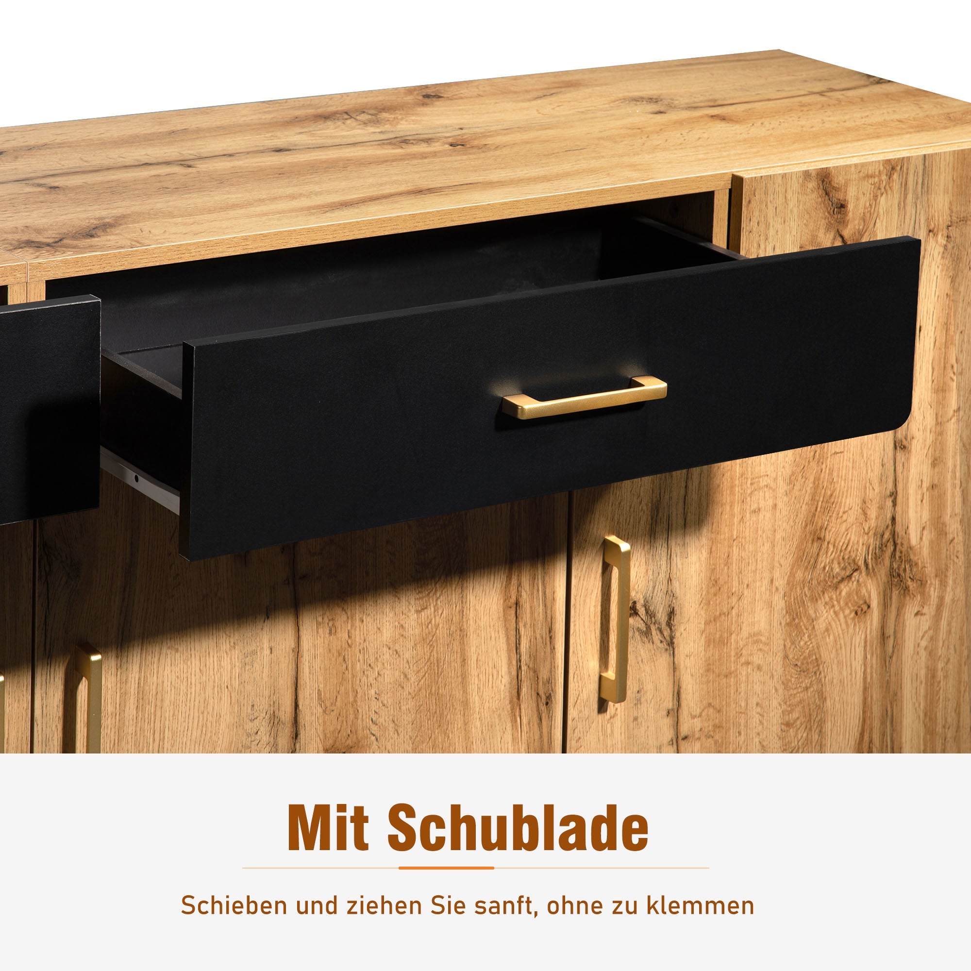 Sideboard Cabinet Storage 4 Doors 2 Drawers 208cm Buffet, Kitchen