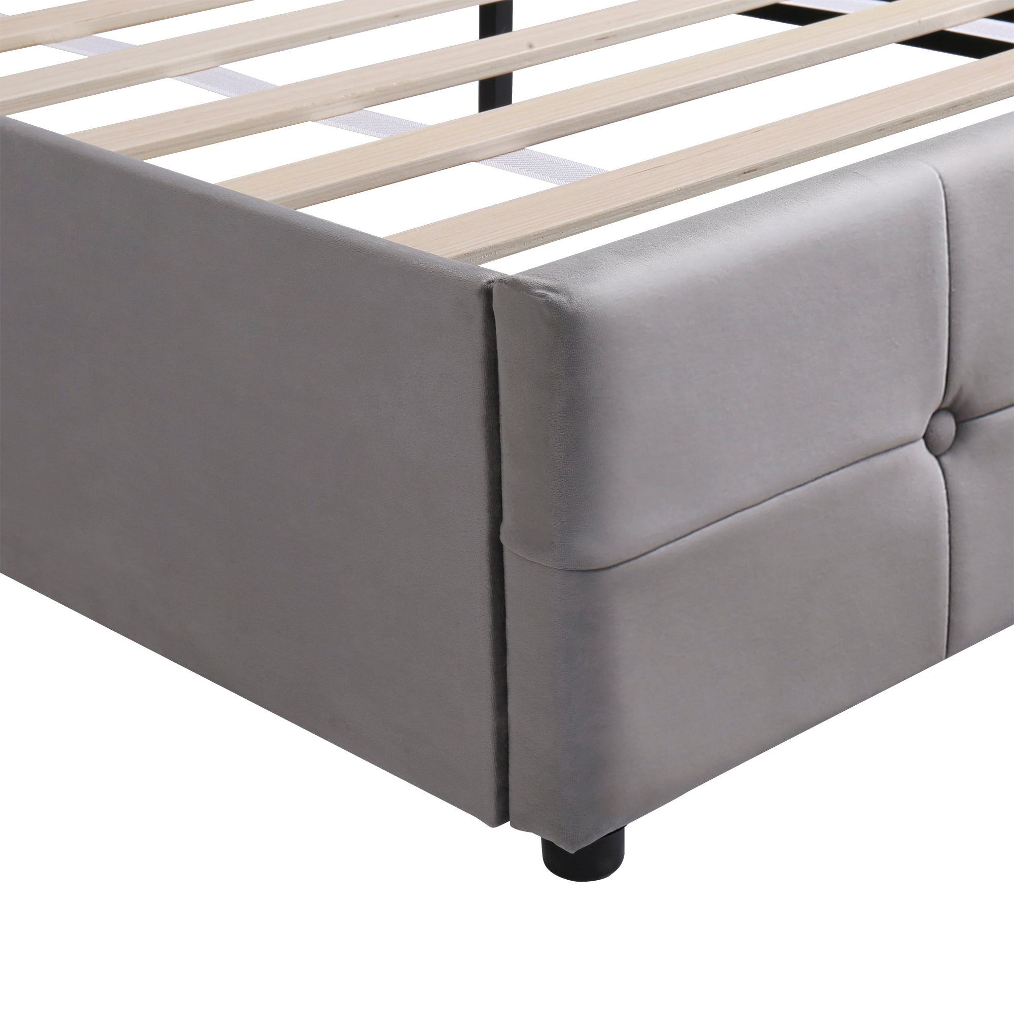 Upholstered Bed with Hydraulic Lift and Storage, Velvet Space-Saving Design, Multi-color