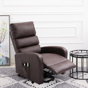 Power Massage Lift Recliner Chair, Heat, Vibration, Remote Control, PU Leather Brown