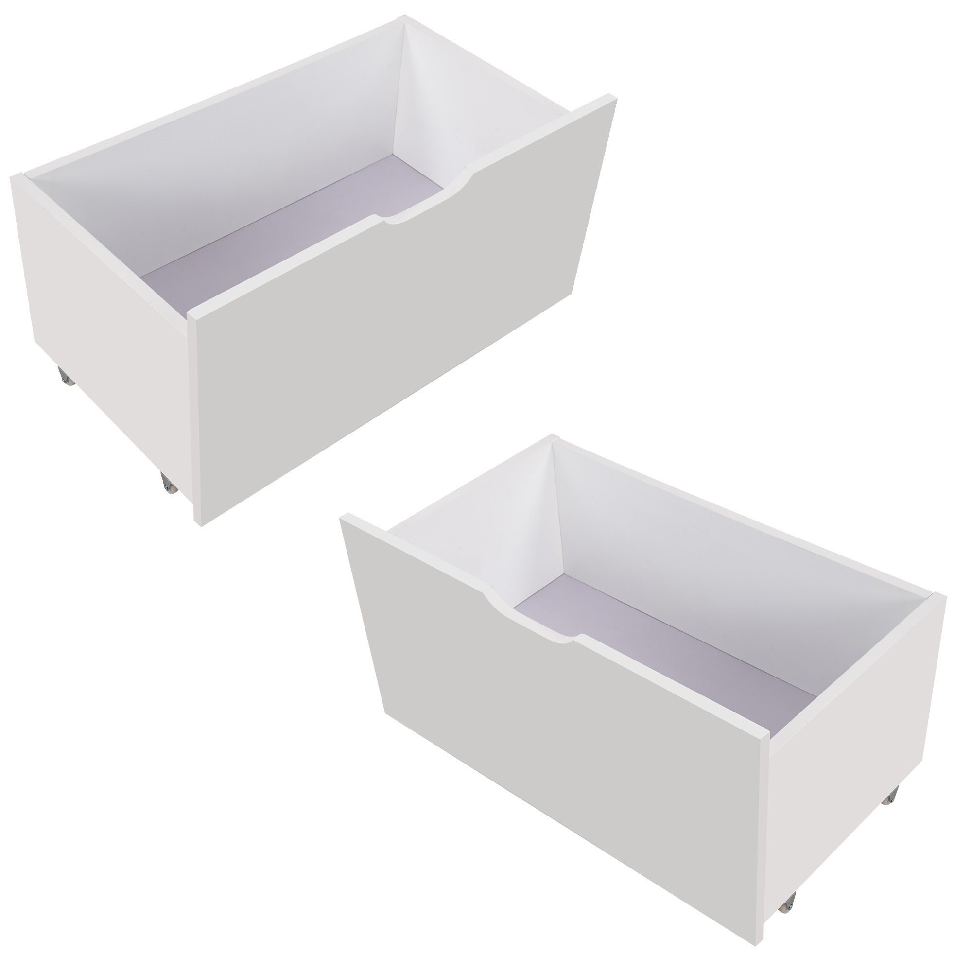 Cot Bedside Cabinet with 2 Drawers, White