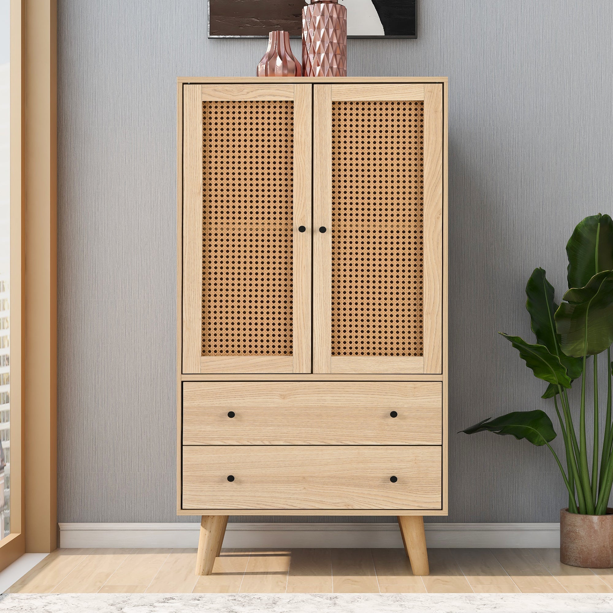 Dining Room Living Room Sideboard, Chest of Drawers Storage Cupboard TV Table, 60 cm Wide