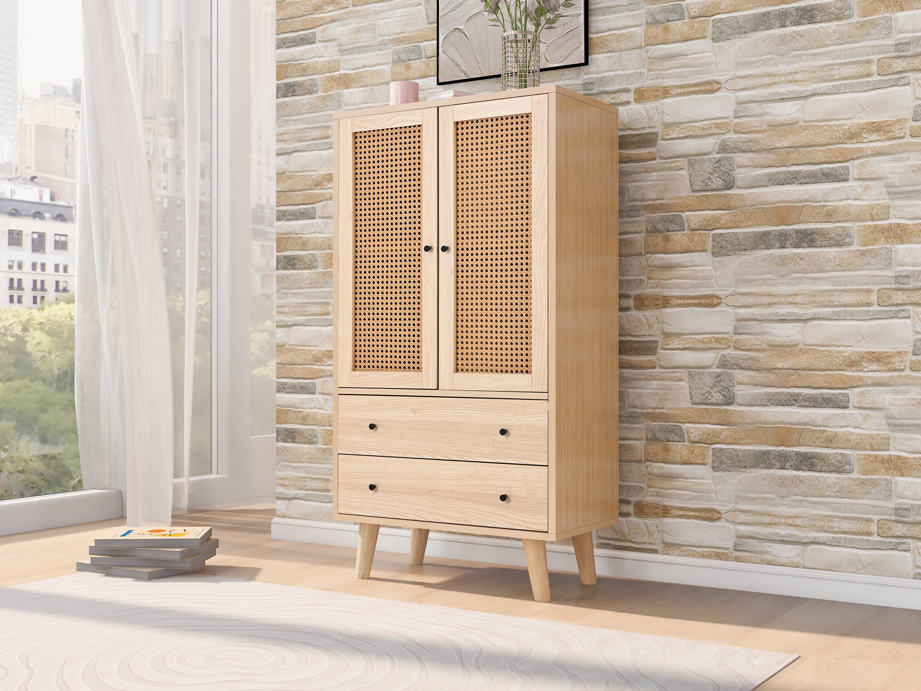 Dining Room Living Room Sideboard, Chest of Drawers Storage Cupboard TV Table, 60 cm Wide