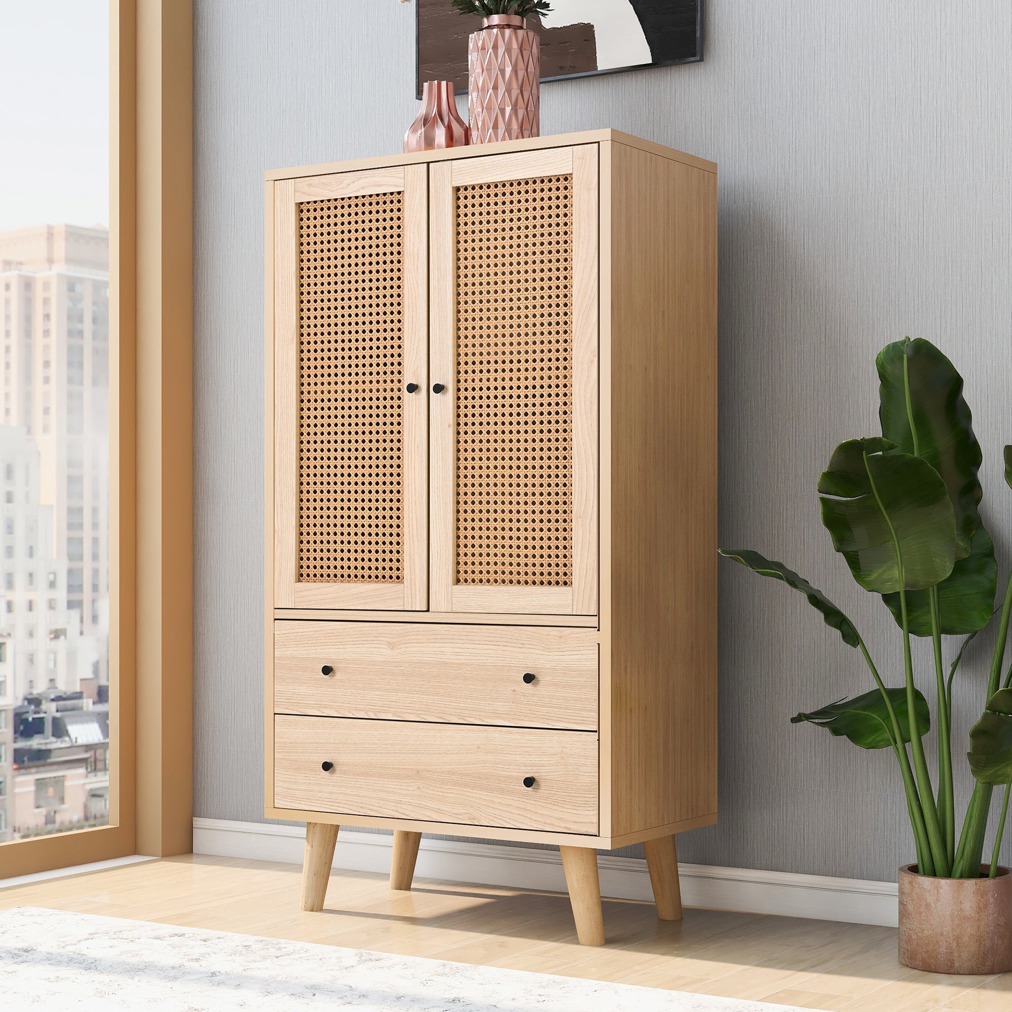 Dining Room Living Room Sideboard, Chest of Drawers Storage Cupboard TV Table, 60 cm Wide