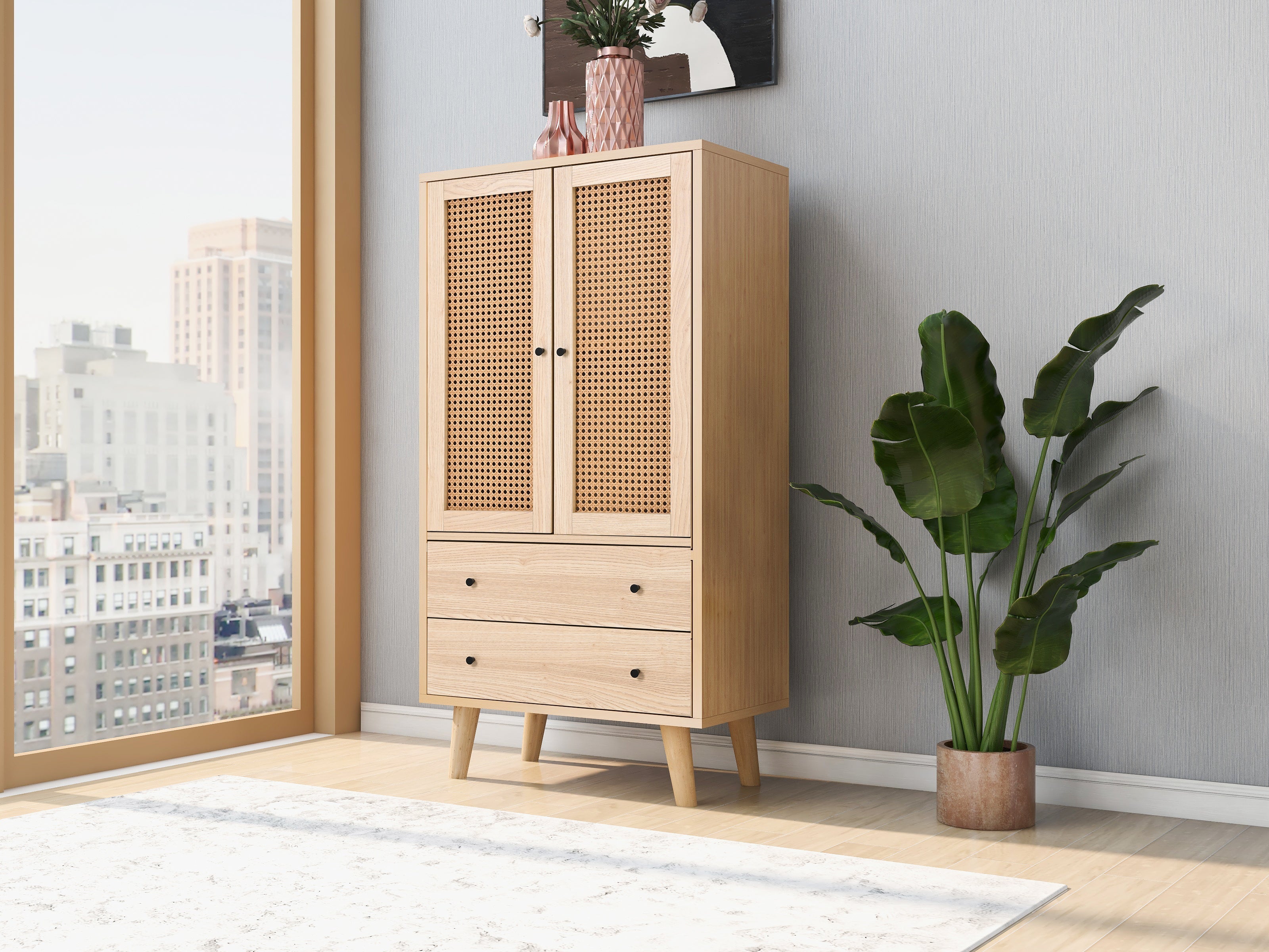Dining Room Living Room Sideboard, Chest of Drawers Storage Cupboard TV Table, 60 cm Wide