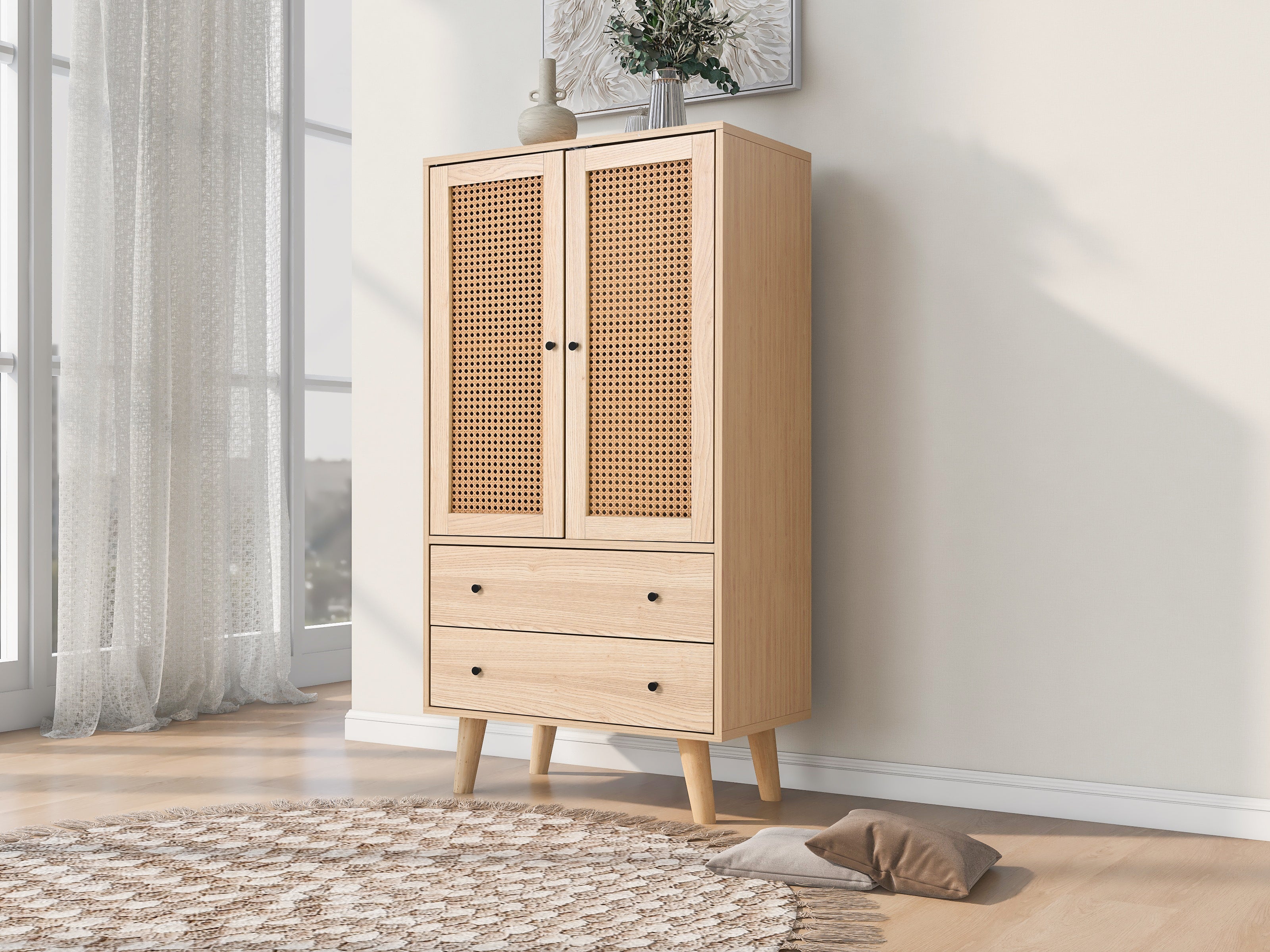 Dining Room Living Room Sideboard, Chest of Drawers Storage Cupboard TV Table, 60 cm Wide