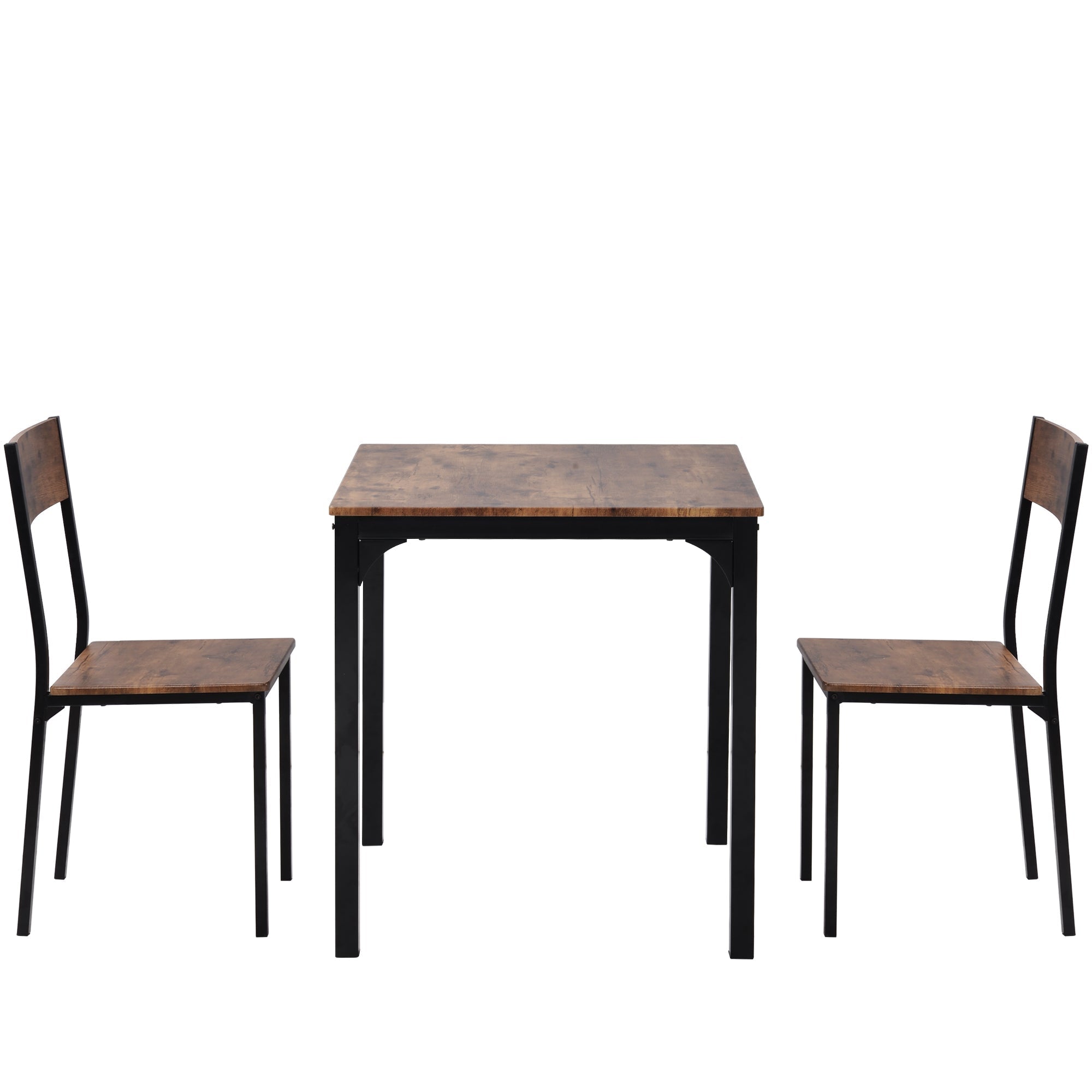 Dining Set Table with 2 Chairs Multi-Use - Vintage Brown