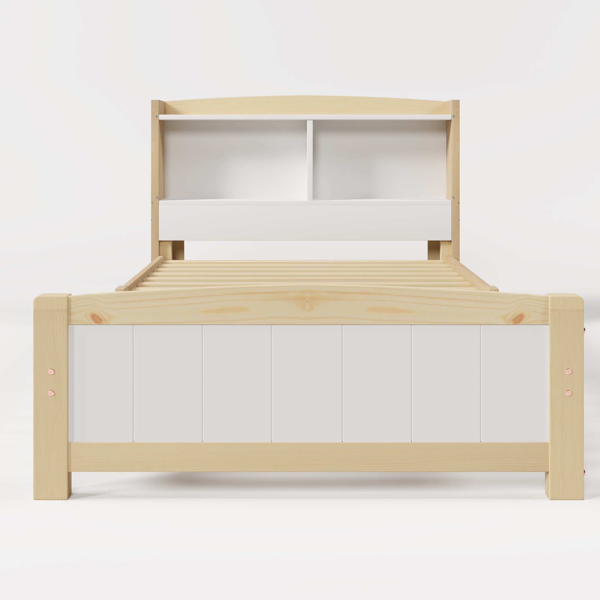 Solid Wooden Bed Frames, Single Storage Headboard Bed, 3FT Single (90 x 190 cm) Frame Only