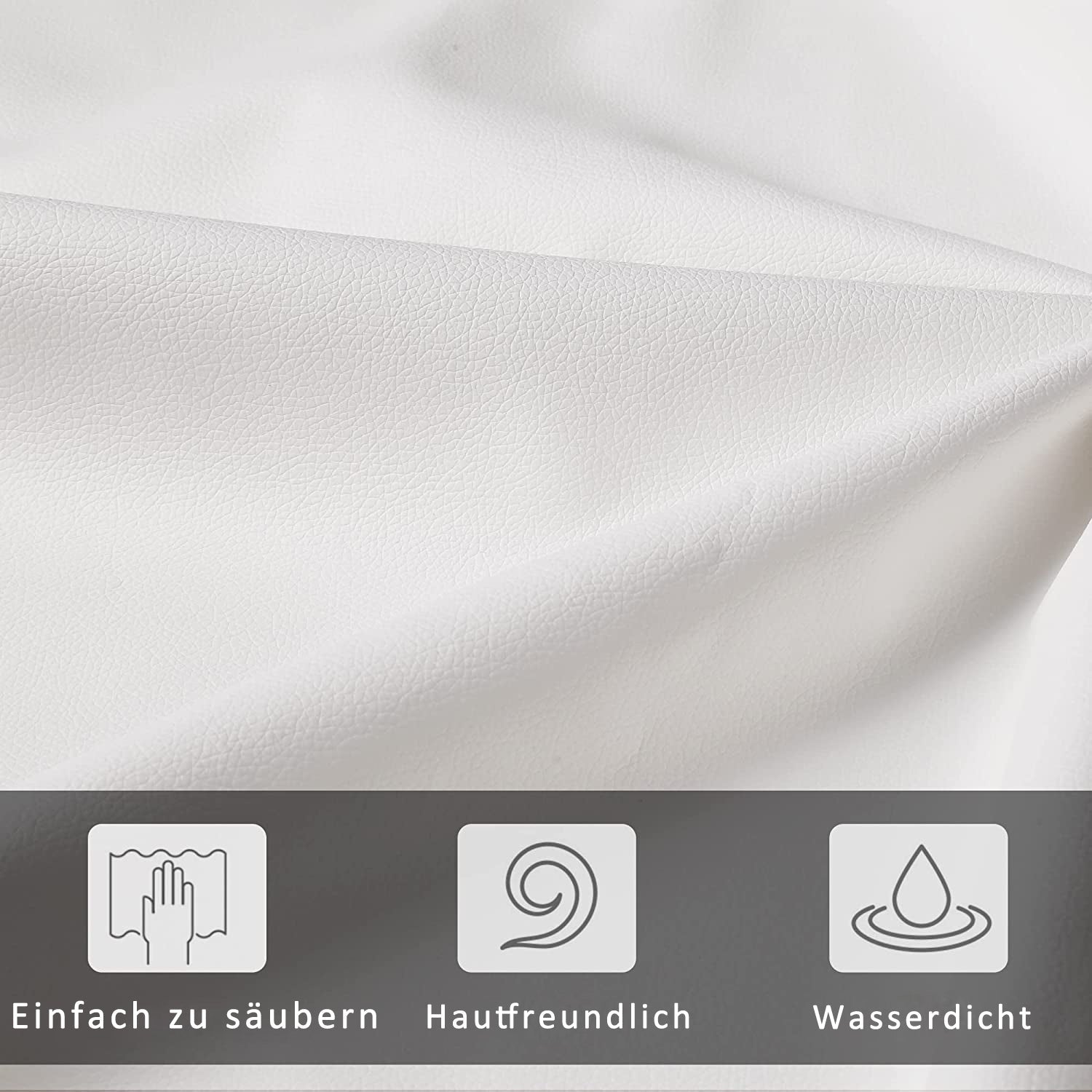 Upholstered Bed, 140x200cm, LED, Hydraulic Storage, White