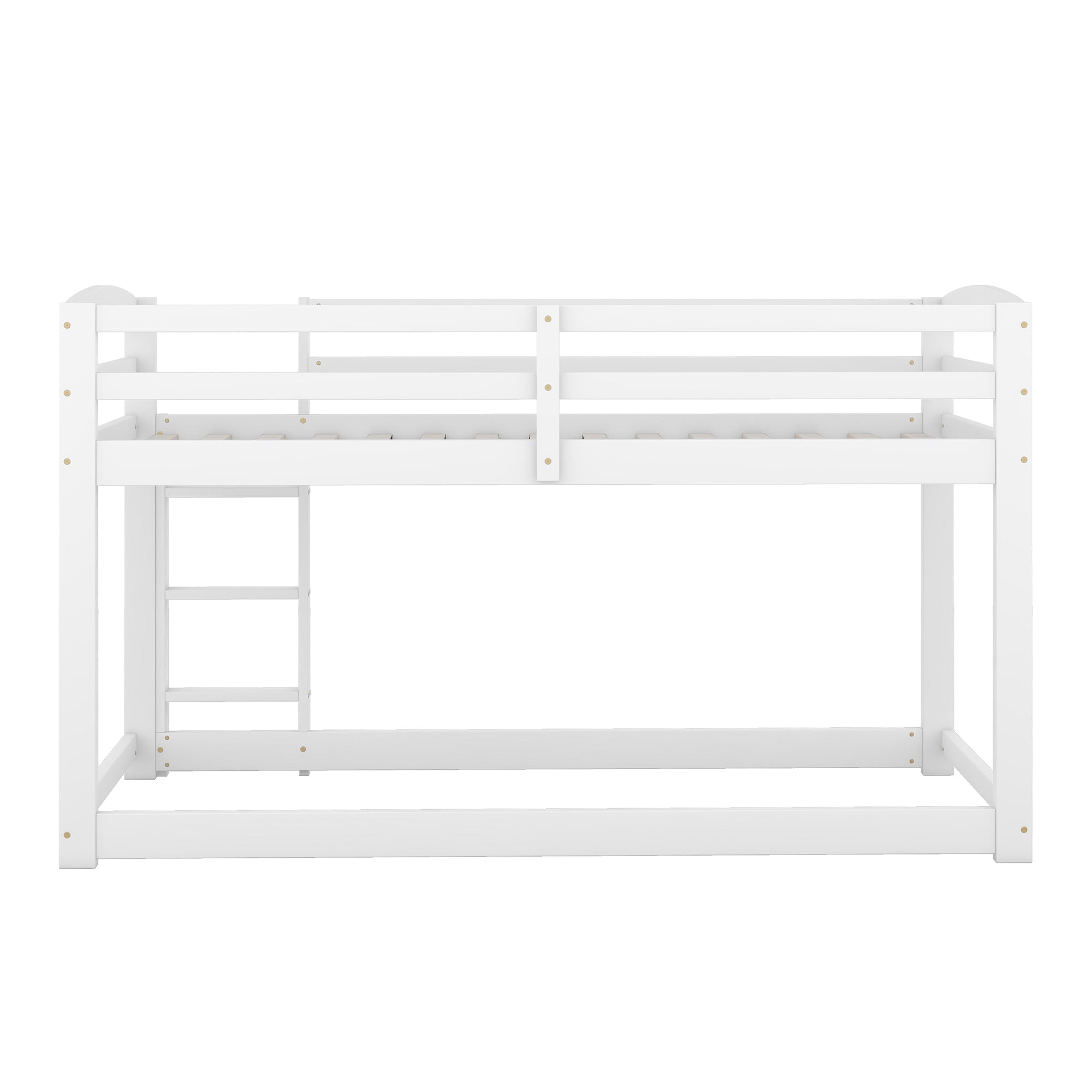 Bunk Bed 90x200cm Solid Pine Frame - White