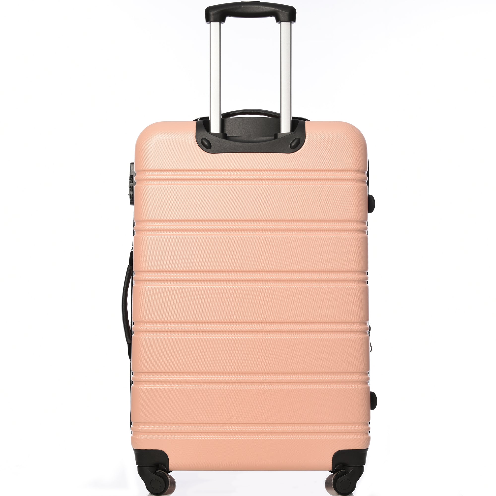 ABS Hard Shell Travel Trolley Suitcase 4 Wheel Luggage Set, 28", Pink