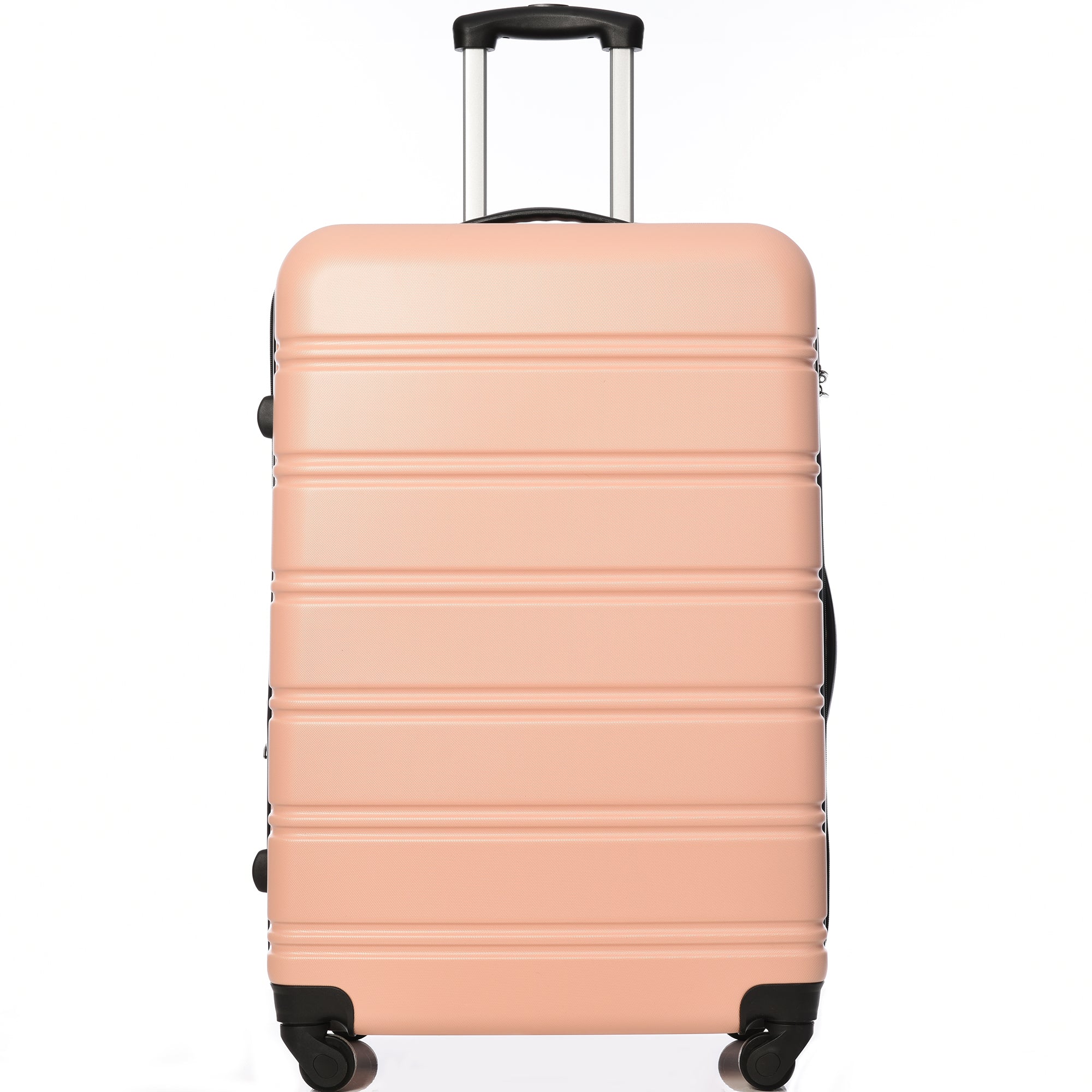 ABS Hard Shell Travel Trolley Suitcase 4 Wheel Luggage Set, 28", Pink