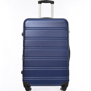 ABS Hard shell Travel Trolley Suitcase, 4 wheel Luggage set Hand Luggage, 28", Deep blue