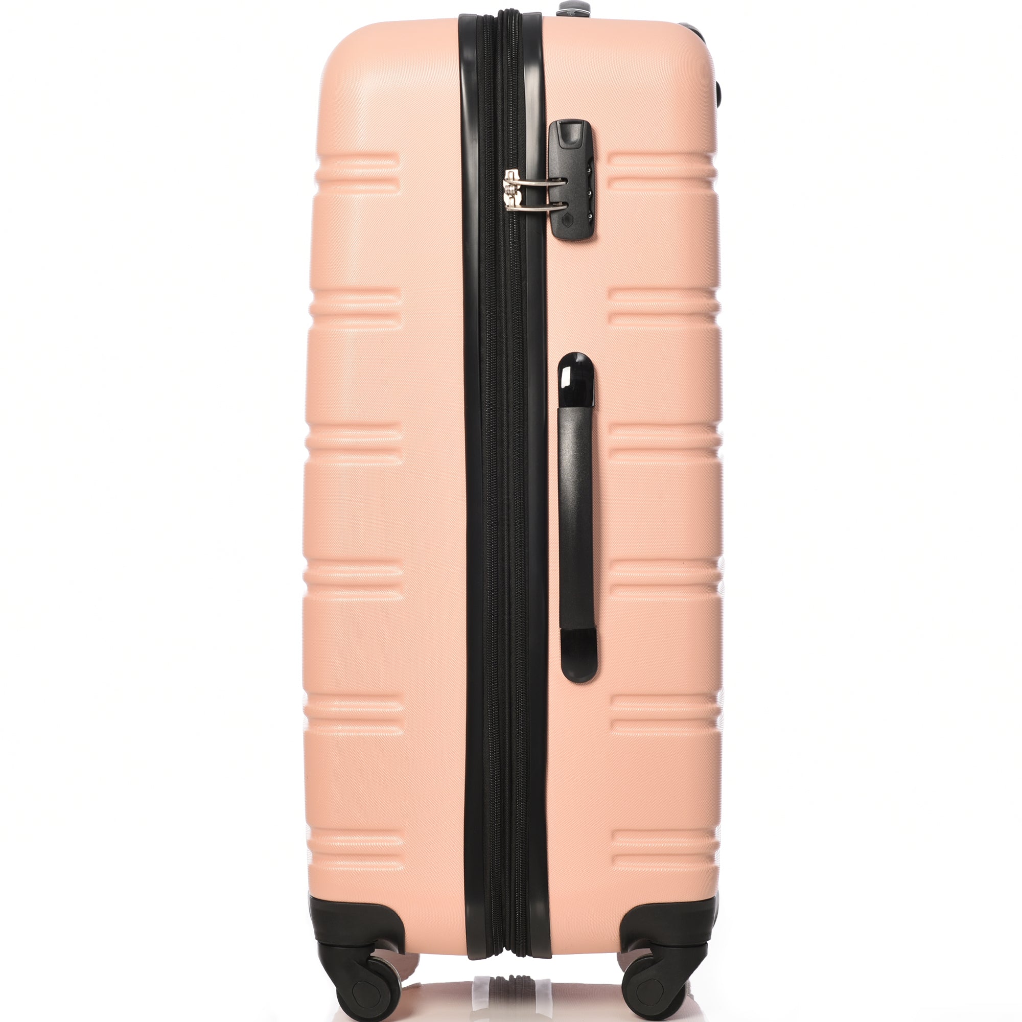 ABS Hard Shell Travel Trolley Suitcase 4 Wheel Luggage Set, 28", Pink