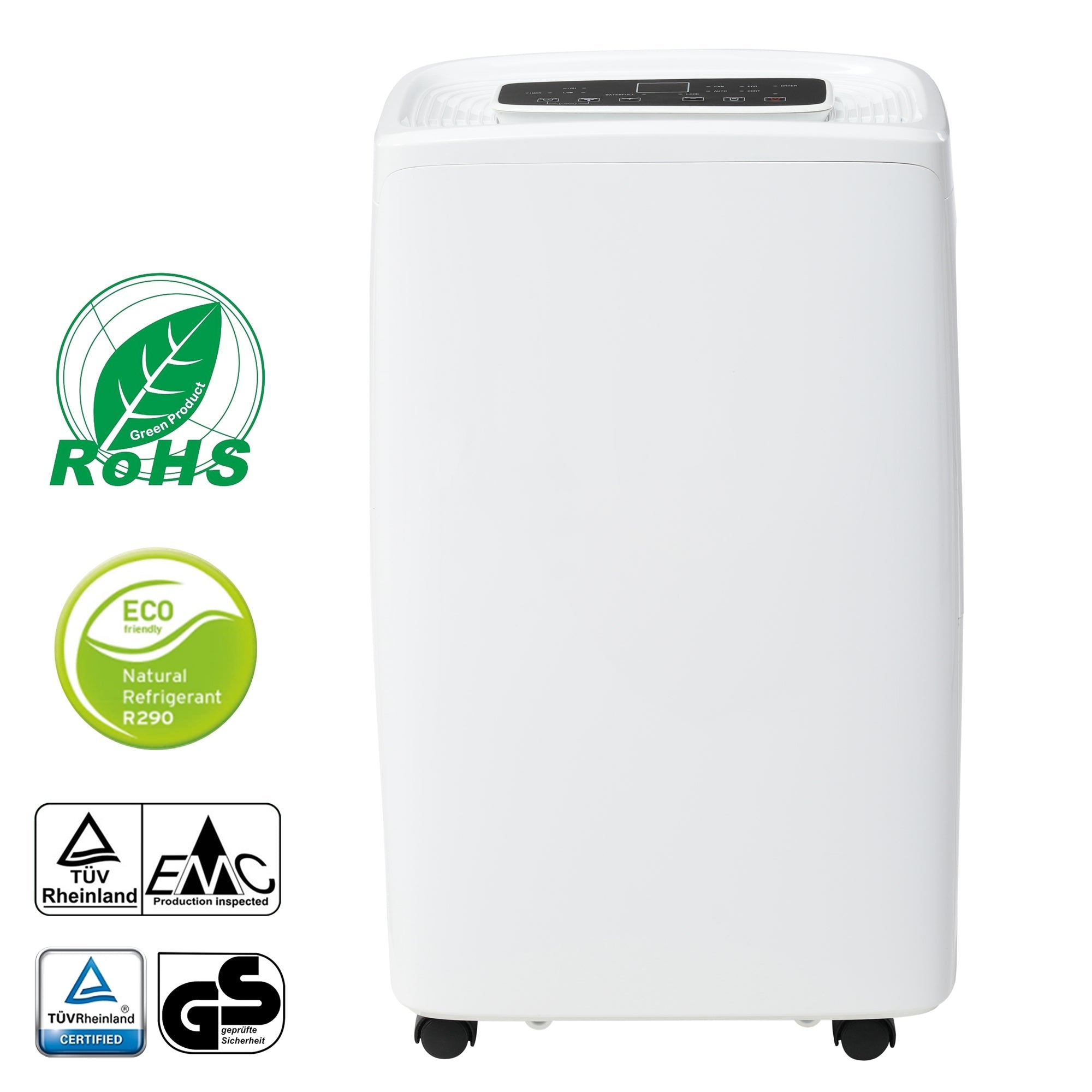 Dehumidifier, 12L/Day 3-in-1 Air Purifier & Clothes Dryer with 24-Hour Timer, LED Display