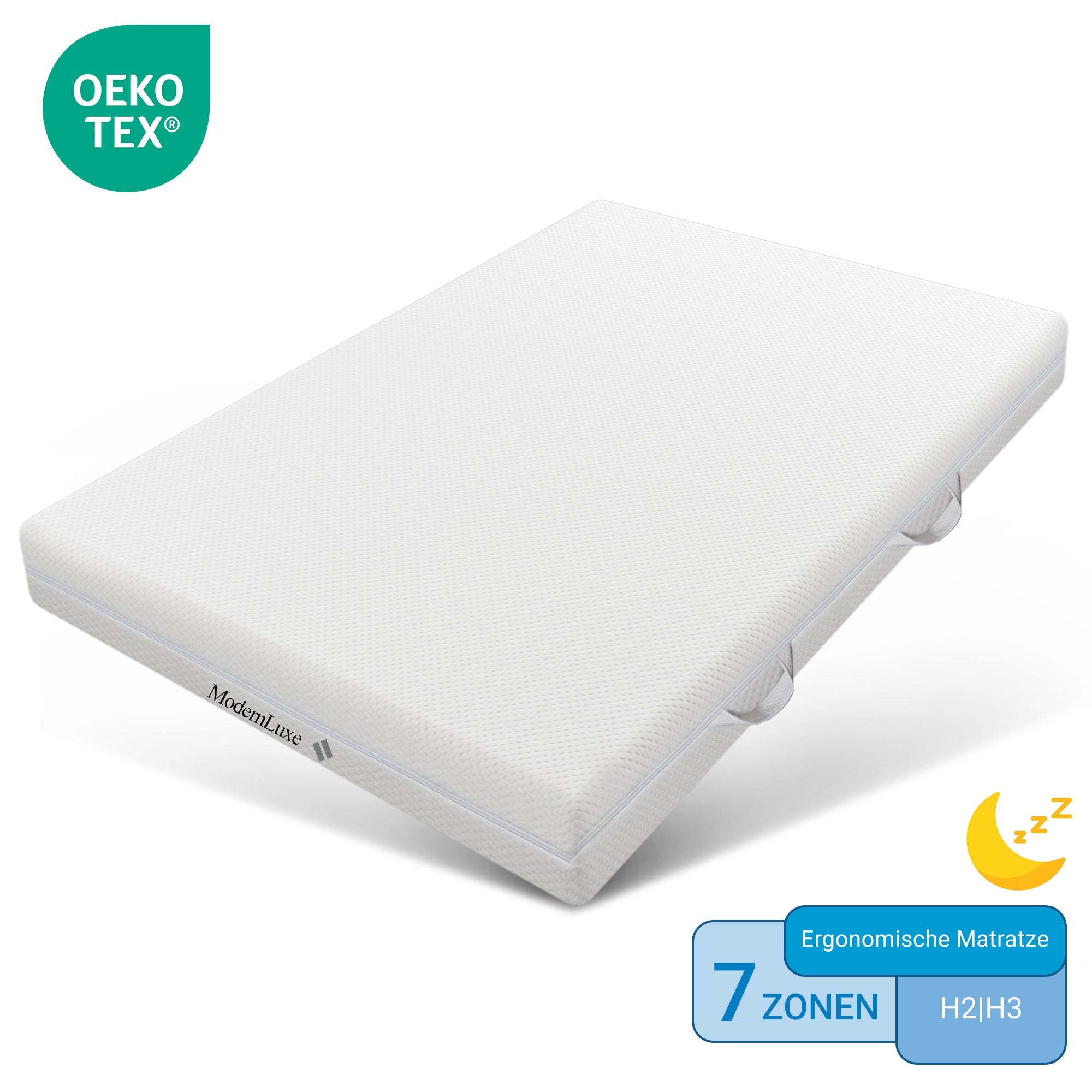 Cold Foam Mattress, 160x200 7-Zone Comfort 20cm H3/H2, Ergonomic with Washable Cover