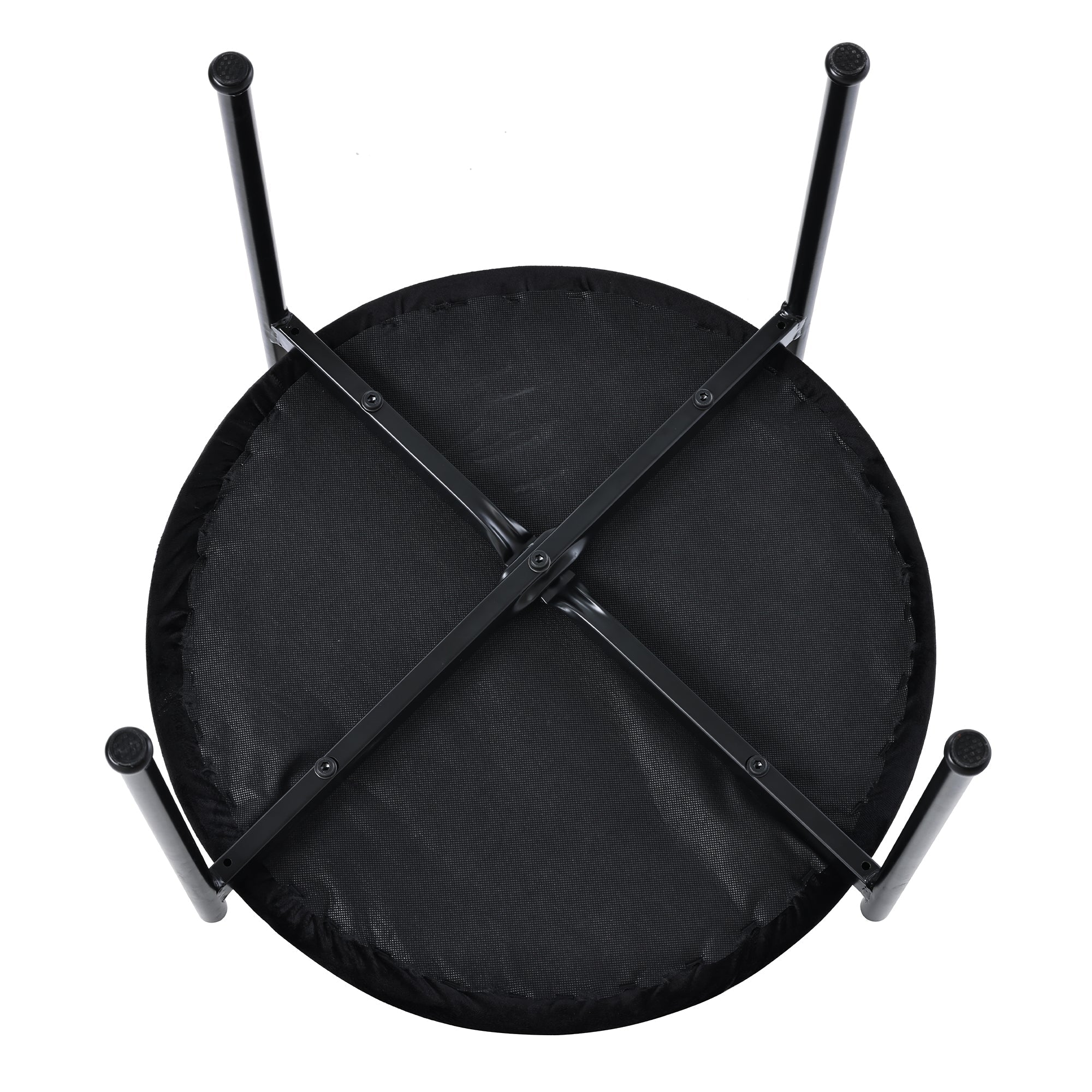 Velvet Dining Chair Set of 6 Modern Rattan Metal Legs Black