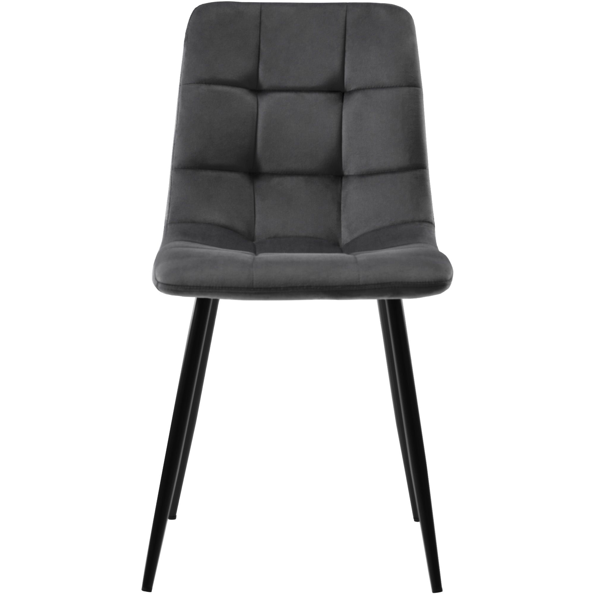 Dining Set 5-Piece 120x70cm Table 4 Dark Grey Velvet Chairs Black Iron Legs