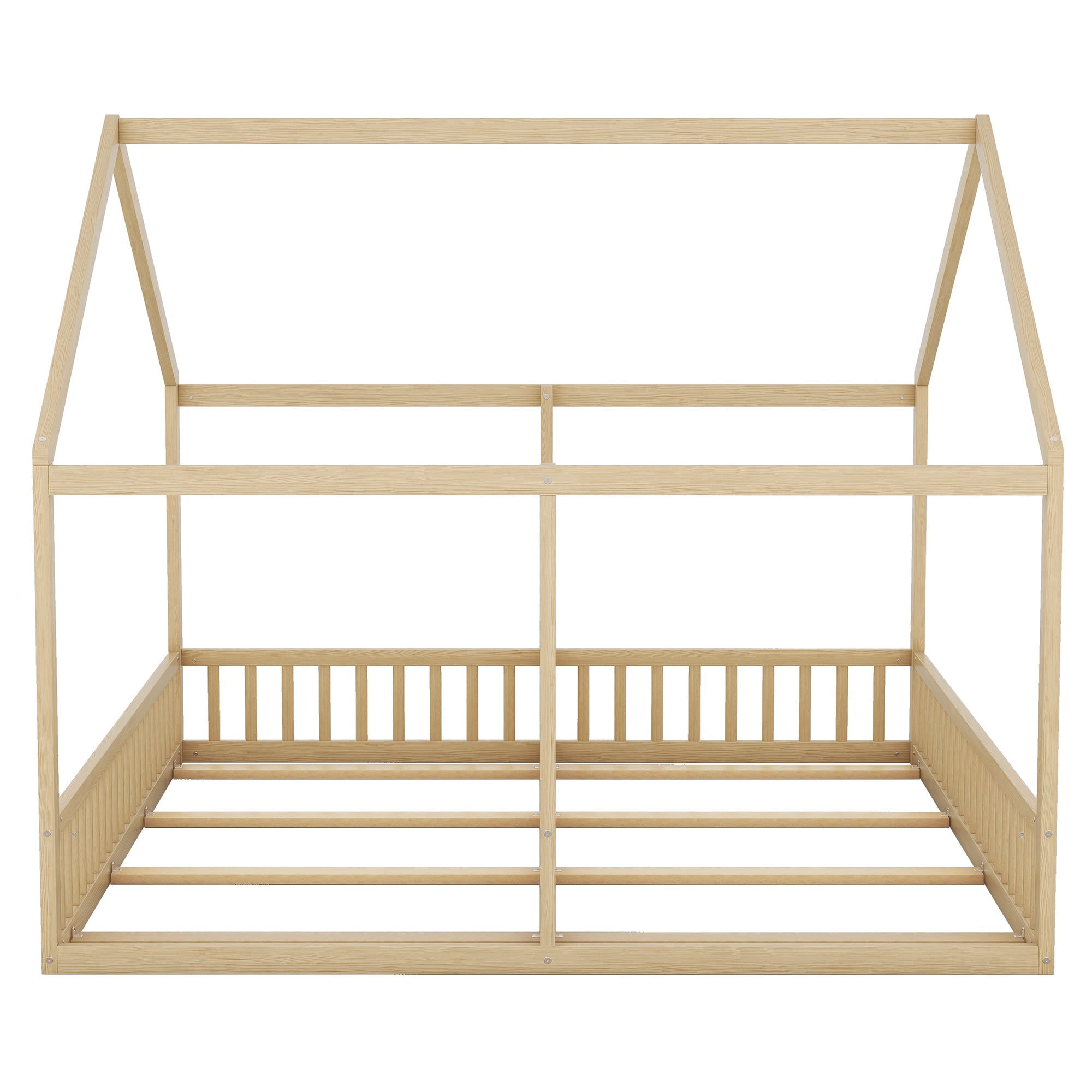 Single House Bed 90x200cm Flat 2-in-1 - Natural