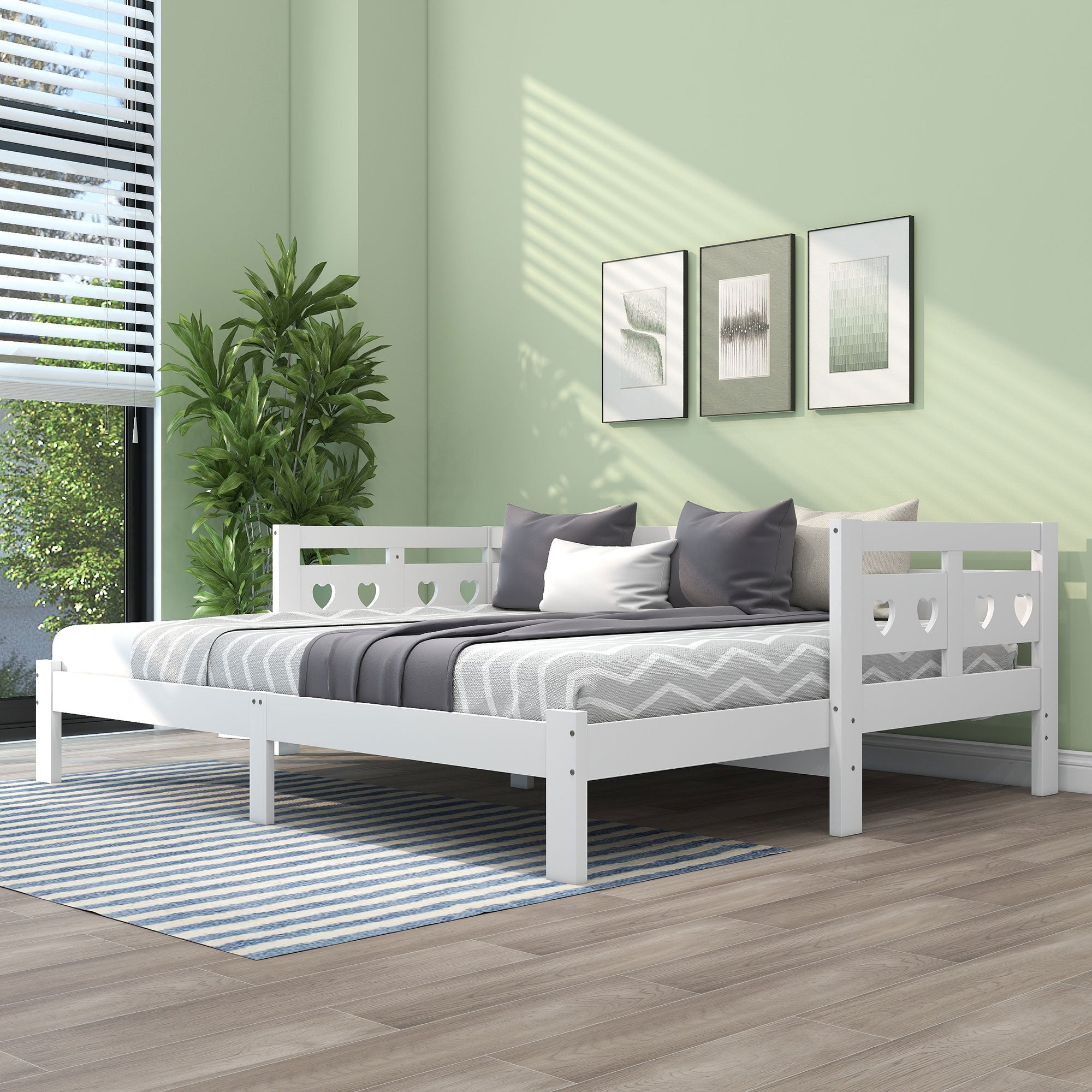 Daybed, Pull-Out 90x200cm, Solid Pine White