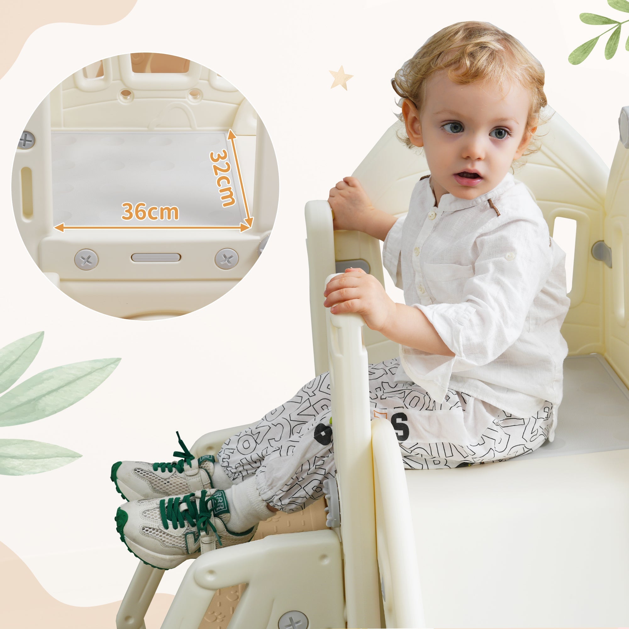 Children's Slide Set with Swing, 5-in-1, Indoor