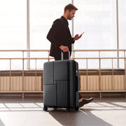 M-L-XL Luggage Set, Lightweight, Durable, Universal Double Wheels, TSA Lock, Black