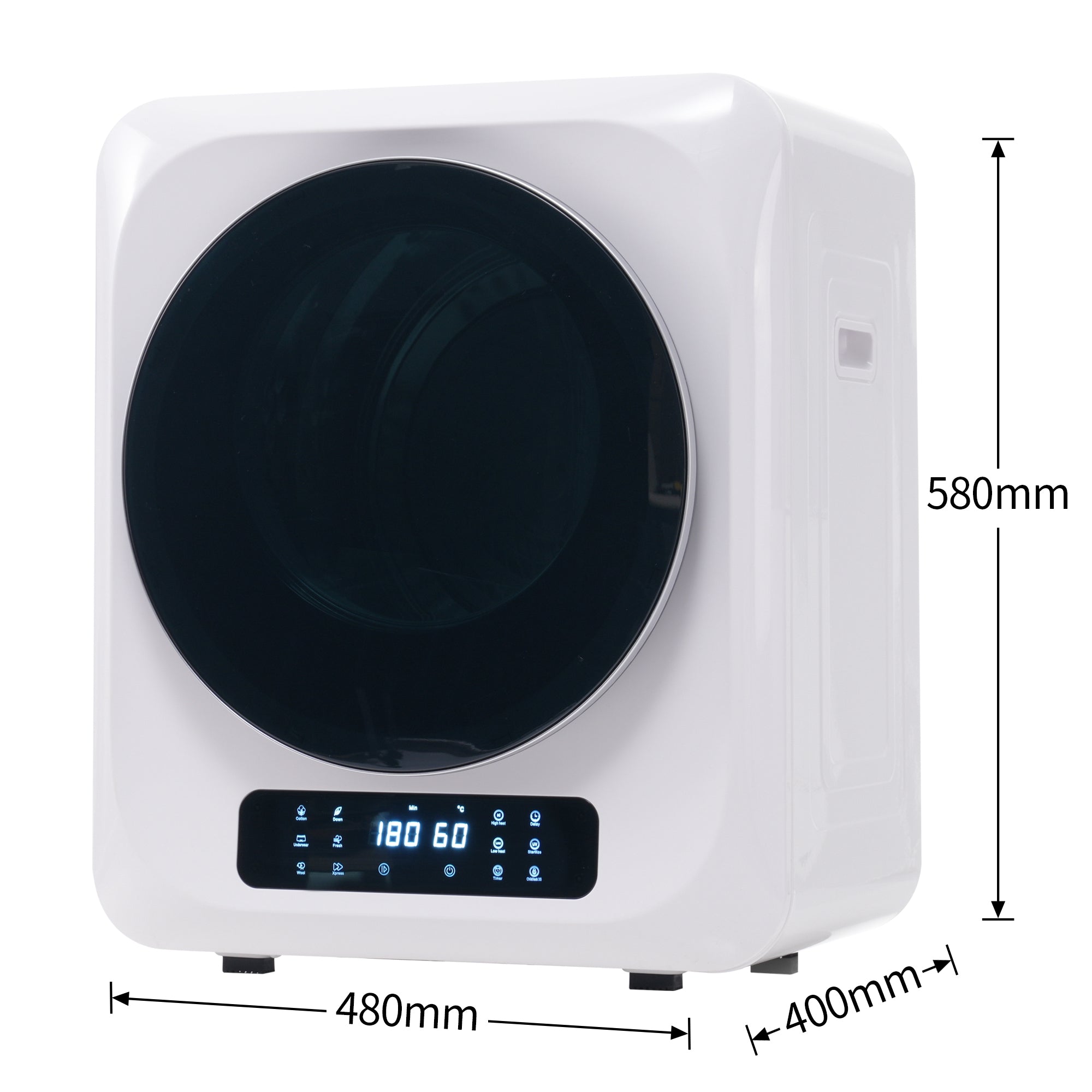 Exhaust Gas Dryer, 3kg (4kg Max) 850W 6 Programs Wall Mount, Stainless Steel
